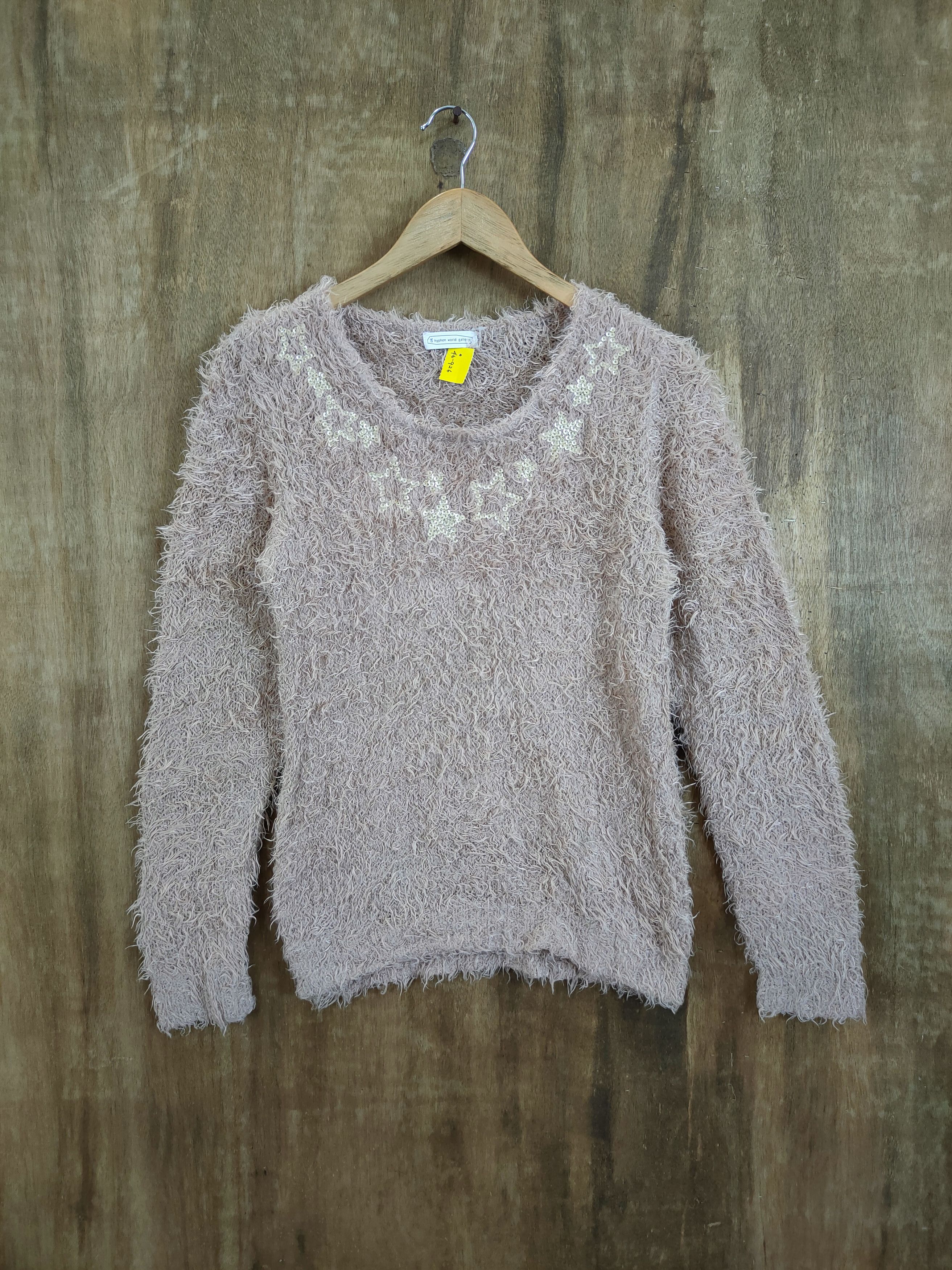 Homespun Knitwear × Japanese Brand Japan knitted star shag shaggy soft fur mohair #46-926 Size XS / US 0-2 / IT 36-38 - 1 Thumbnail