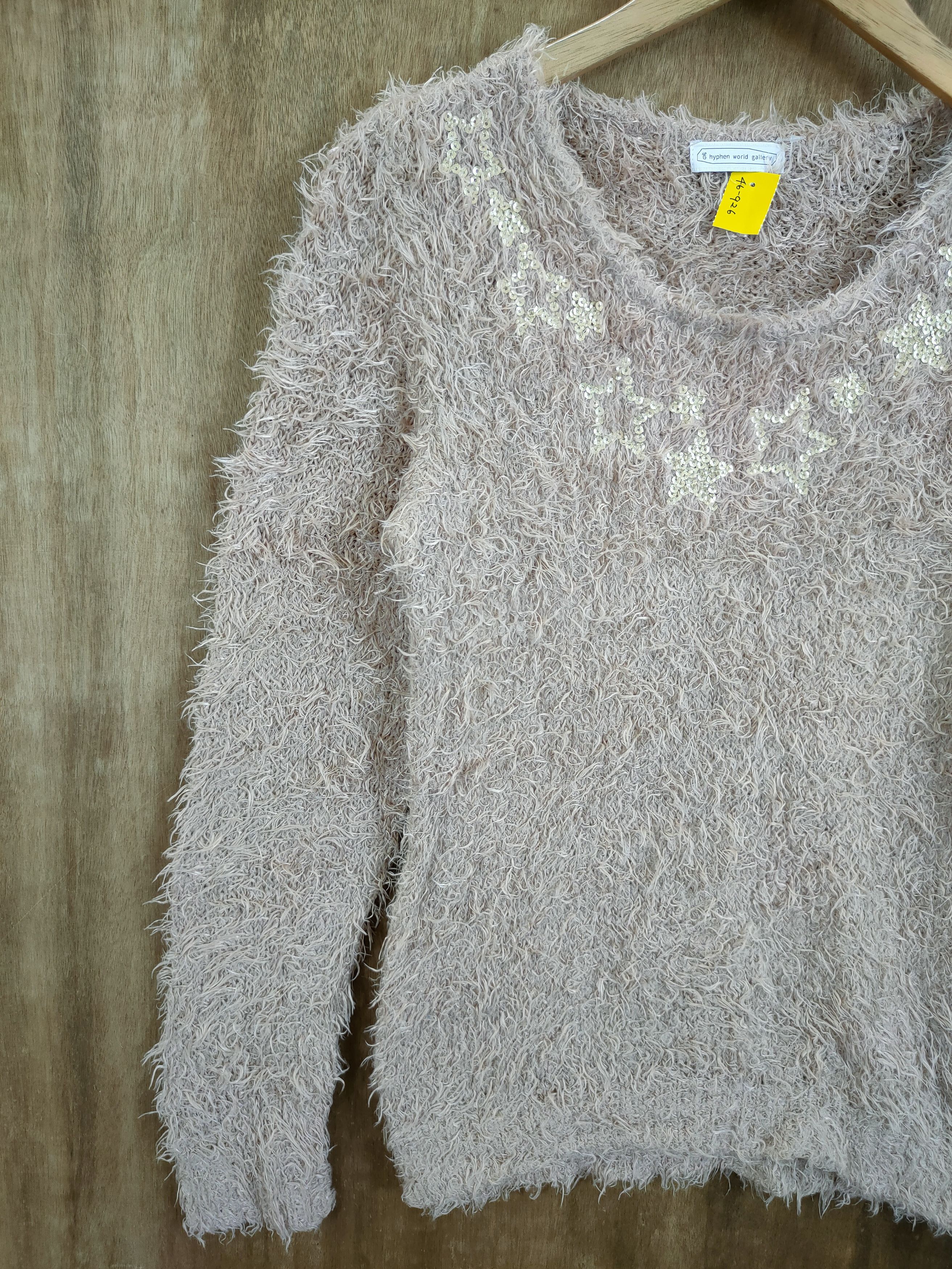 Homespun Knitwear × Japanese Brand Japan knitted star shag shaggy soft fur mohair #46-926 Size XS / US 0-2 / IT 36-38 - 2 Thumbnail