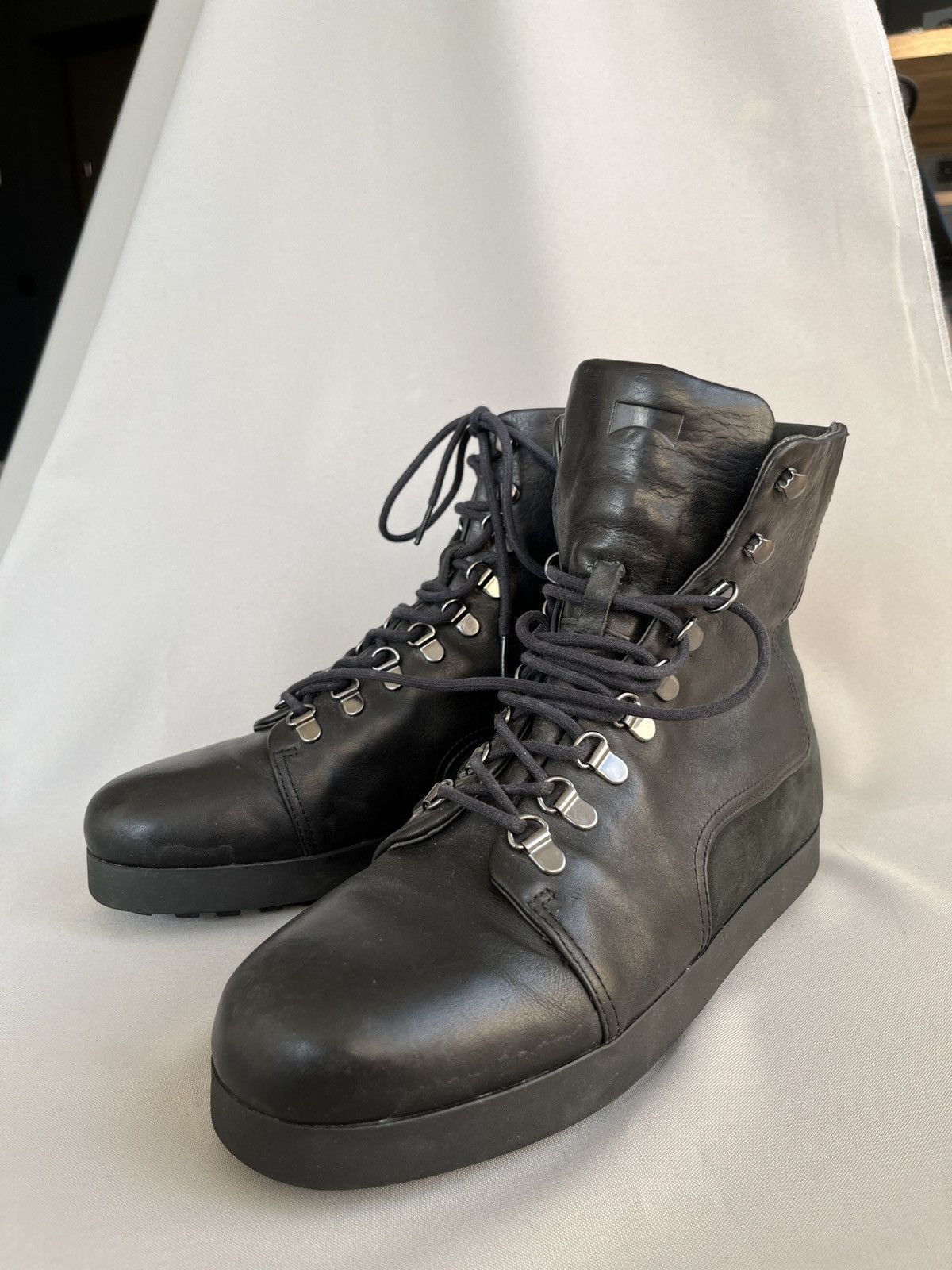 Camper Camper Beluga Leather Combat Boots | Grailed