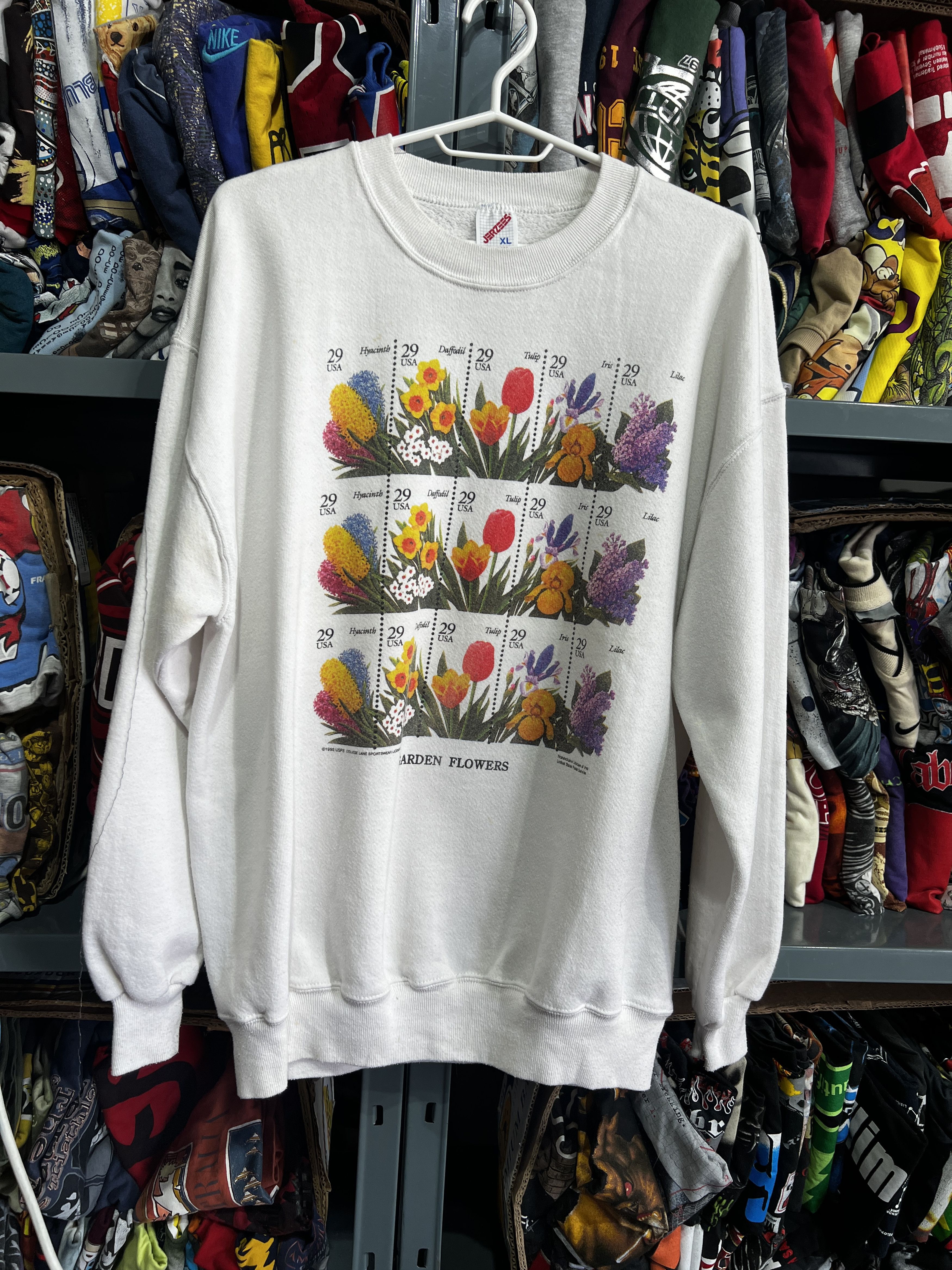 1993 Vintage Garden Flowers Postal Service Sweatshirt