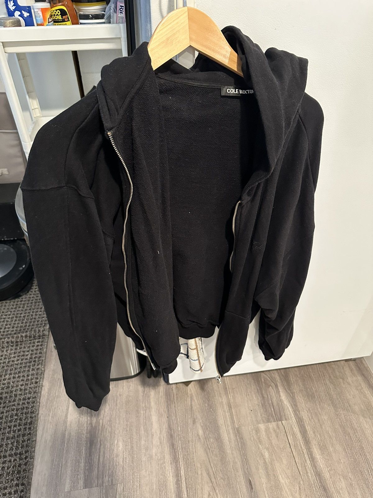 image of Cole Buxton Sample Lightweight Hoodie Black Size Small, Men's