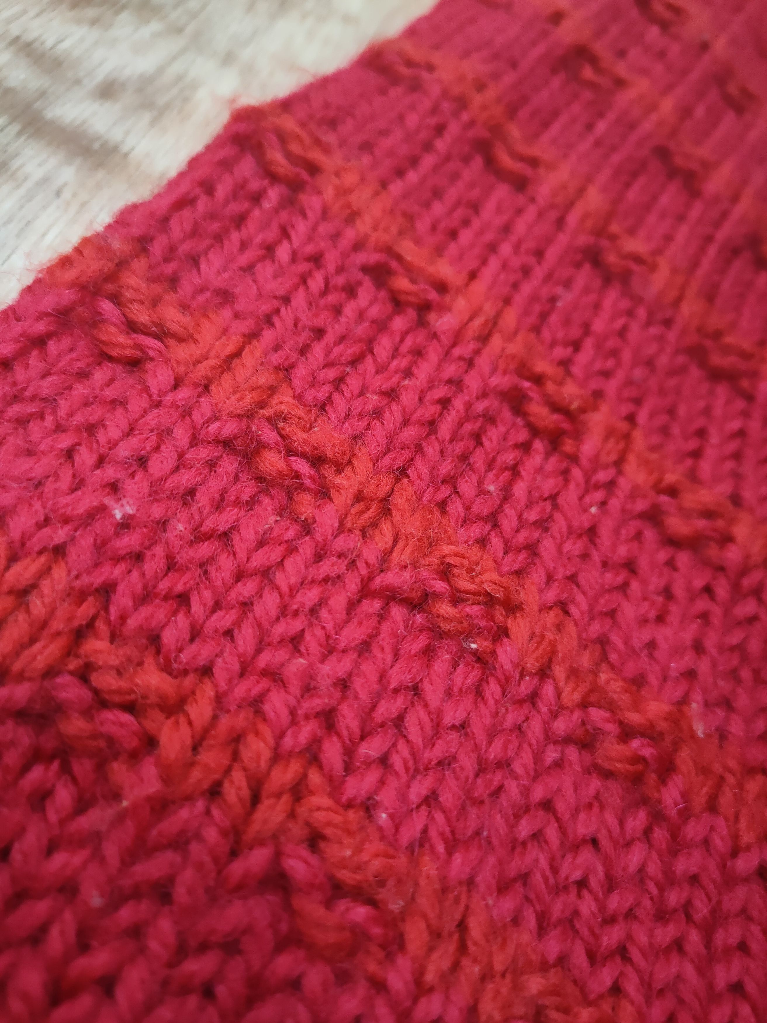 Aran Isles Knitwear DL Handmade Red mohair cable knitwear kurt cobain #46-391 Size US M / EU 48-50 / 2 - 5 Thumbnail
