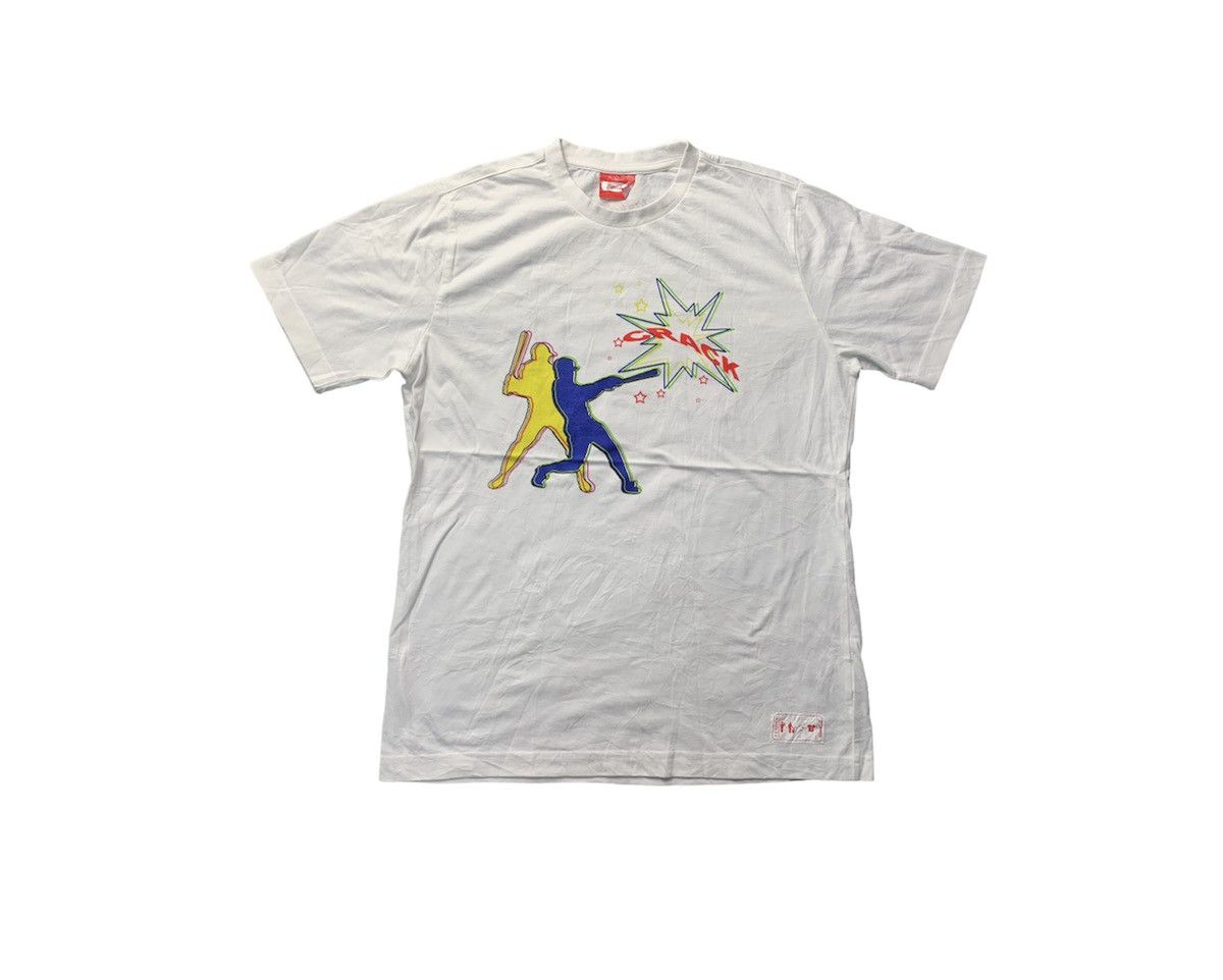 image of Coke Baseball Screen Tee Coca Cola in White, Men's (Size Large)