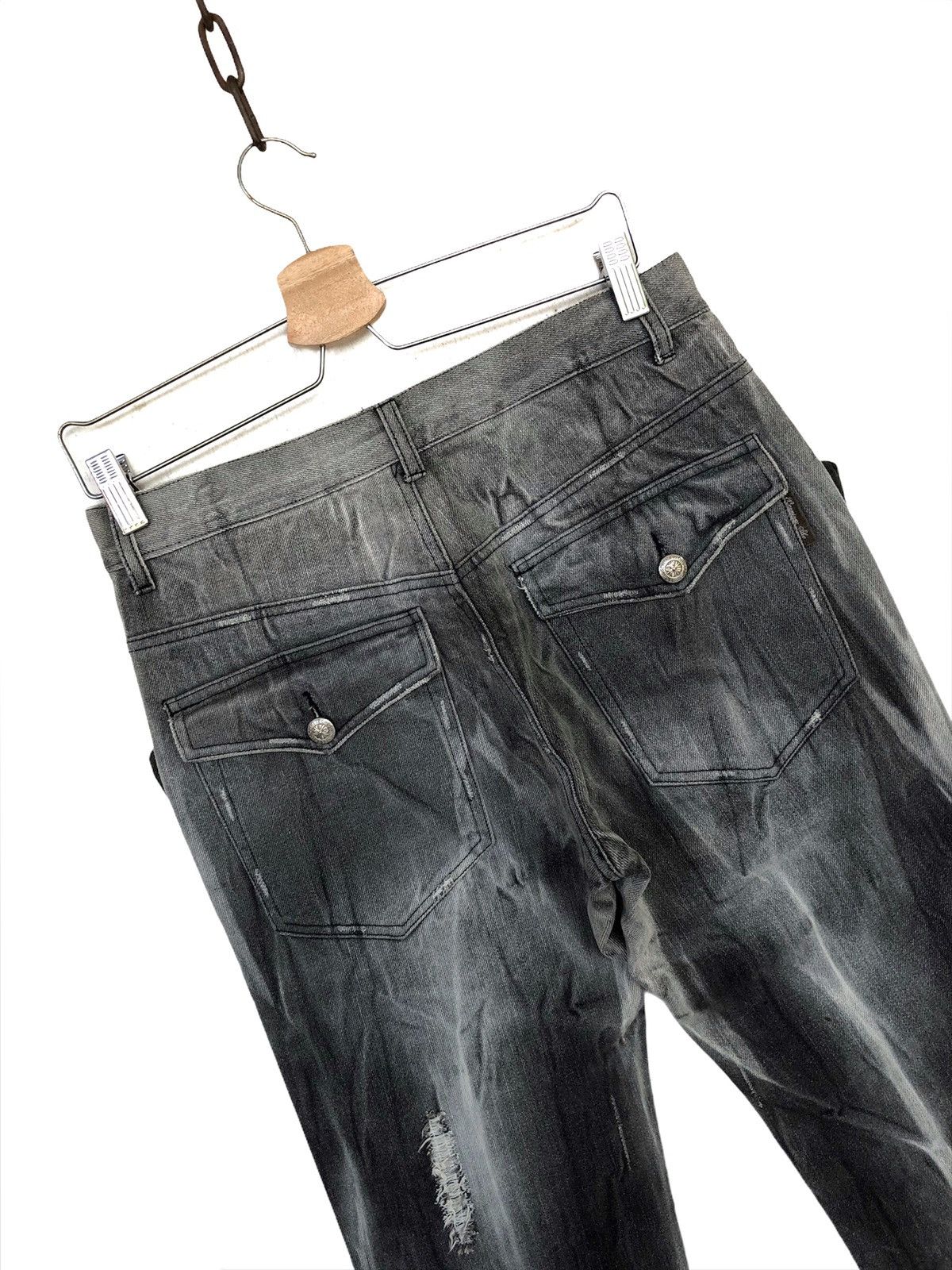 Yasuyuki Ishii Berning Sho 🇯🇵 Junya Poem Anarchy Statement Jeans Denim Size US 29 - 7 Thumbnail
