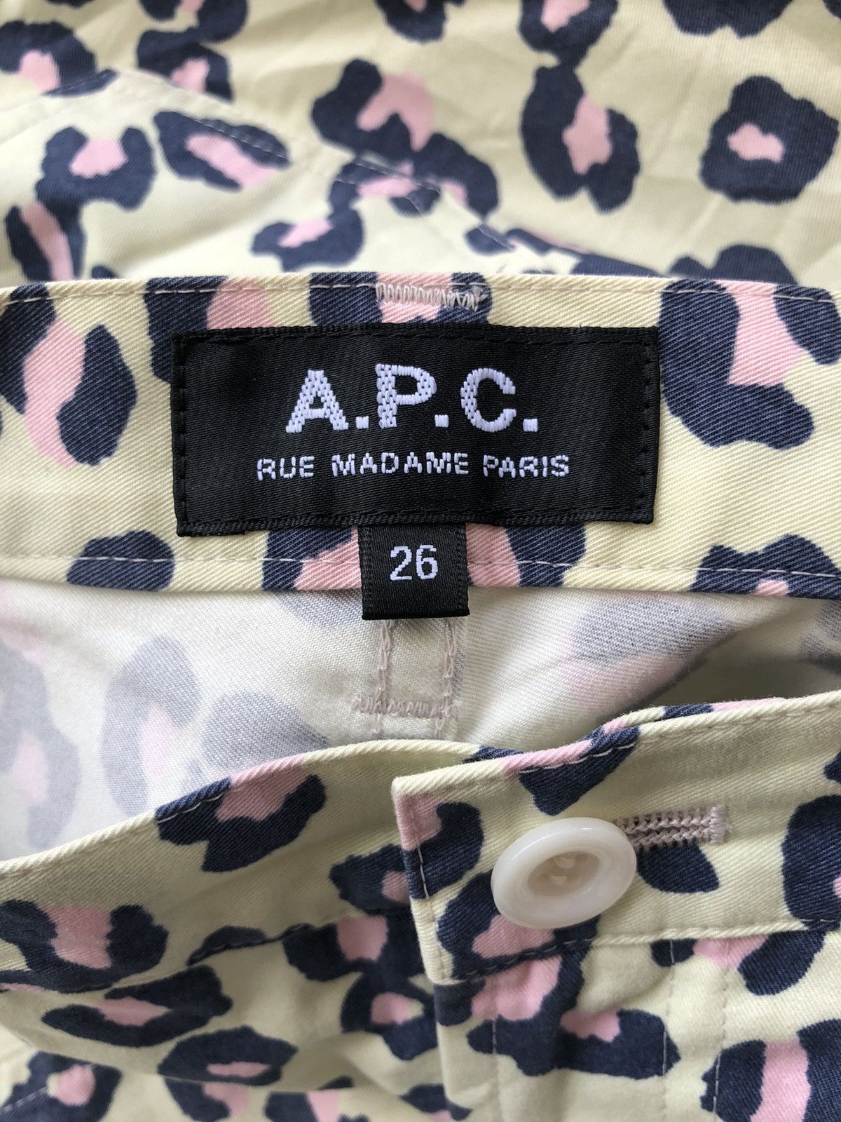 A.P.C. DOPE🔥A.P.C. Paris Leopard Skin Pastel Pants Size US 29 - 5 Thumbnail