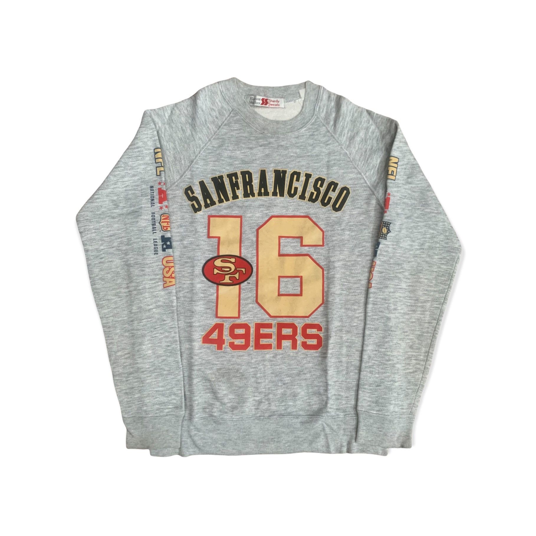 image of Nfl x San Francisco 49Ers Vintage San Fransisco 49Ers Sweatshirts in Grey, Men's (Size Large)