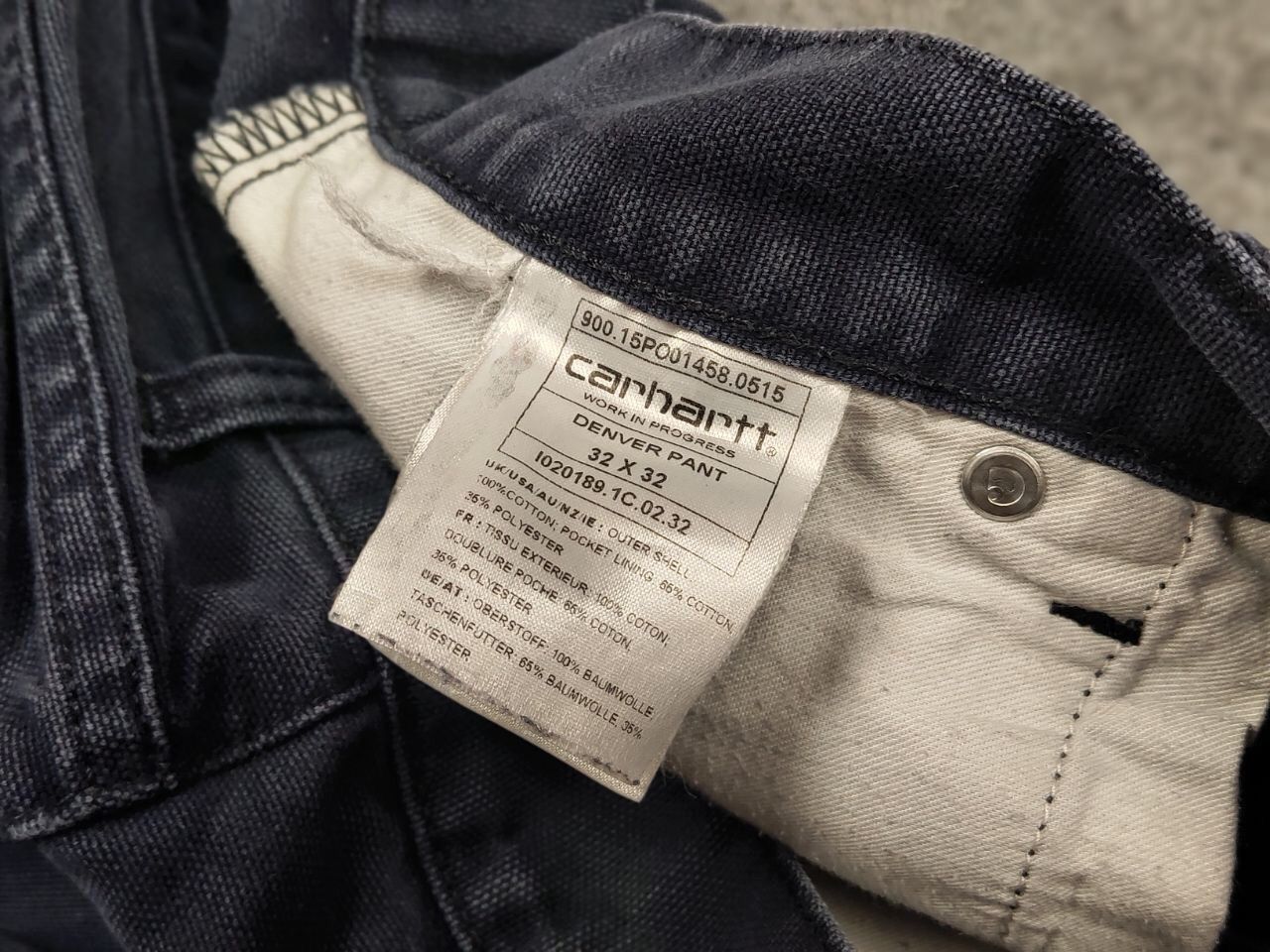 Carhartt Vintage 90's Carhartt USA Denver Canvas Faded Logo Pants Size US 32 / EU 48 - 18 Thumbnail