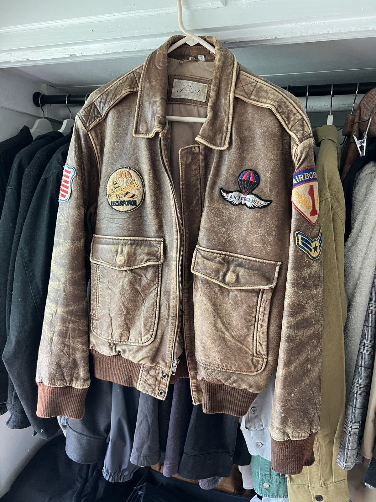 Vintage Vintage Fabiani Airborne Leather Jacket | Grailed