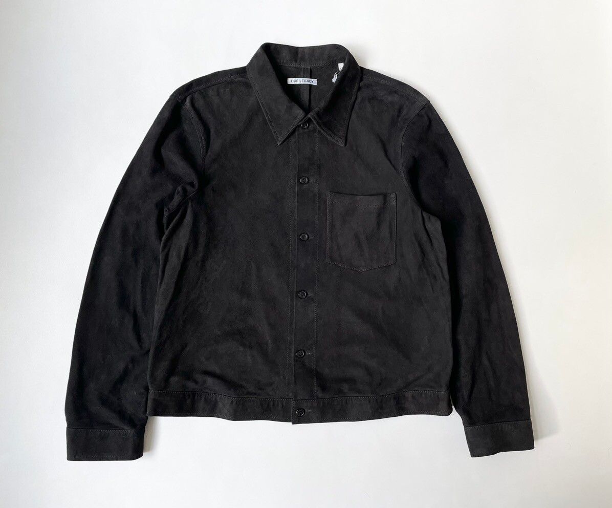 Pre-owned Our Legacy A/w 20 Black Suede Over Shirt