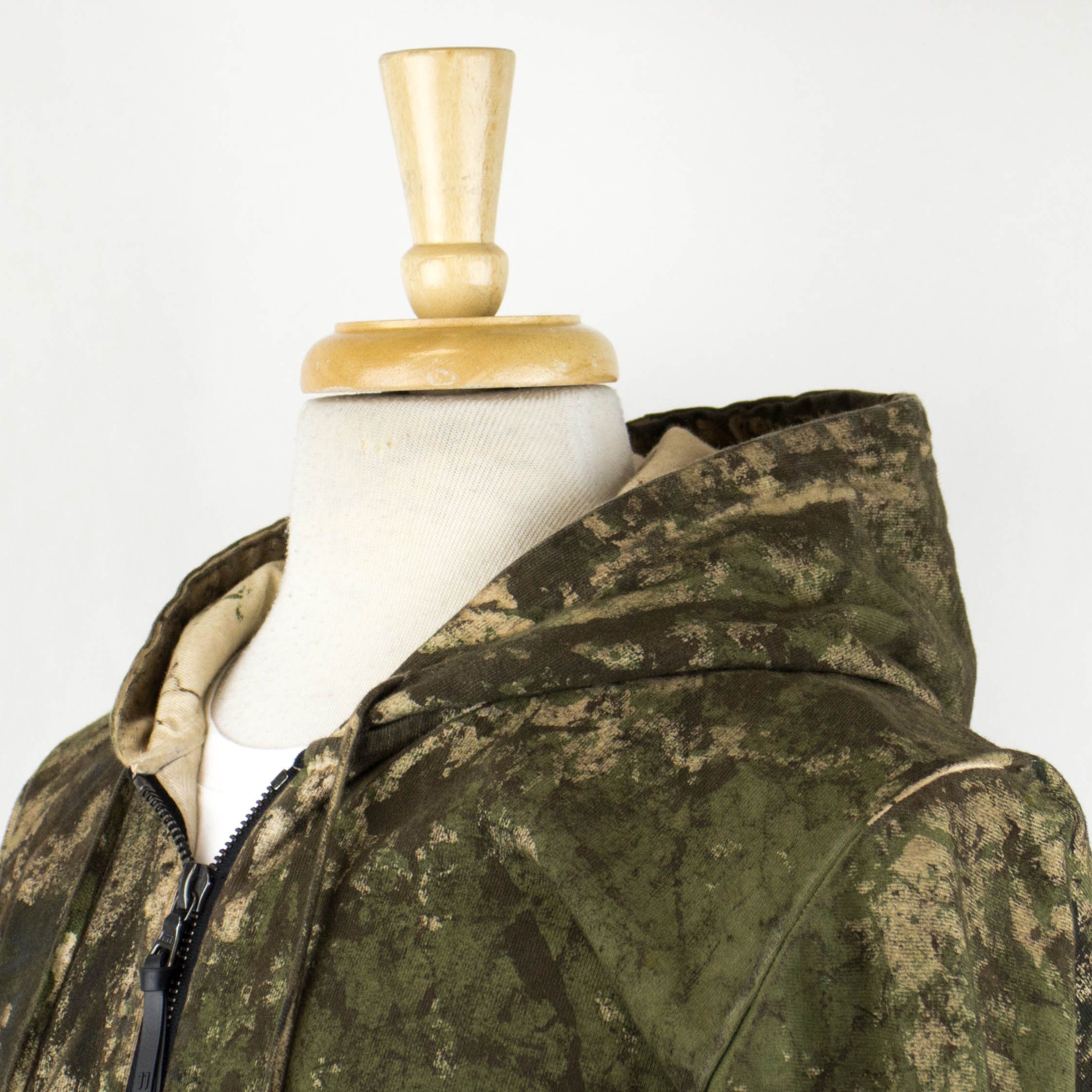 11 By Boris Bidjan Saberi Green Cotton Camouflage Hooded Sweater Size L Size US L / EU 52-54 / 3 - 4 Thumbnail