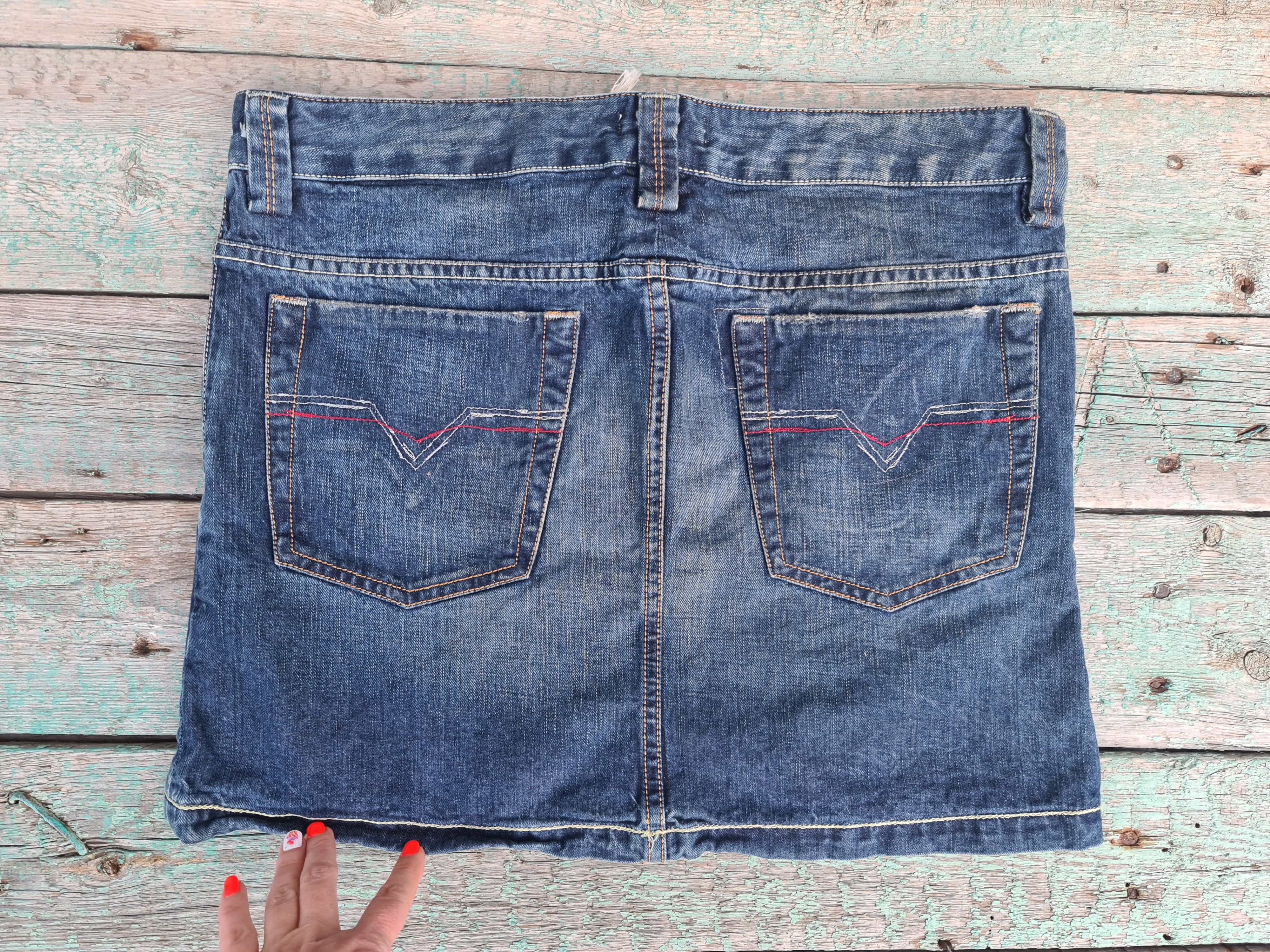 Diesel Rare 🔥 Diesel jeans mini skirt nice design Size 31" - 5 Thumbnail