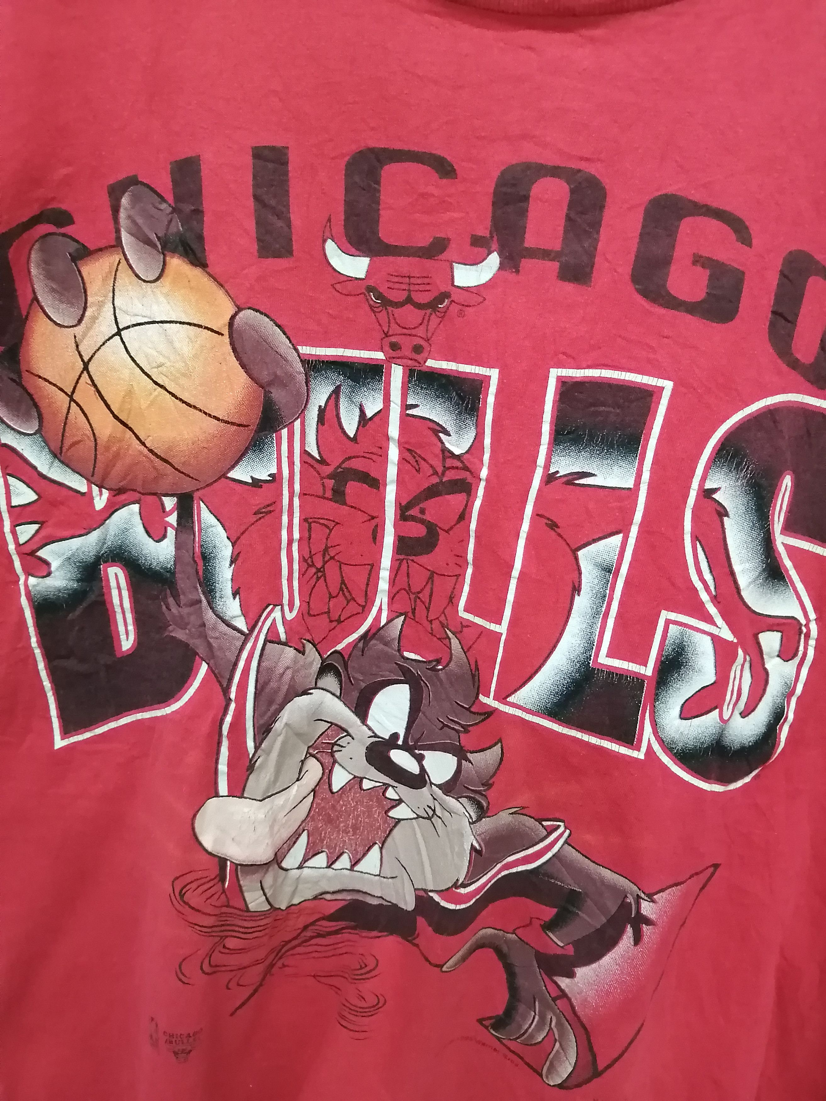 Vintage Vintage 90s Chicago Bulls X Warner Bros X Tazmania Tee Size US L / EU 52-54 / 3 - 5 Thumbnail