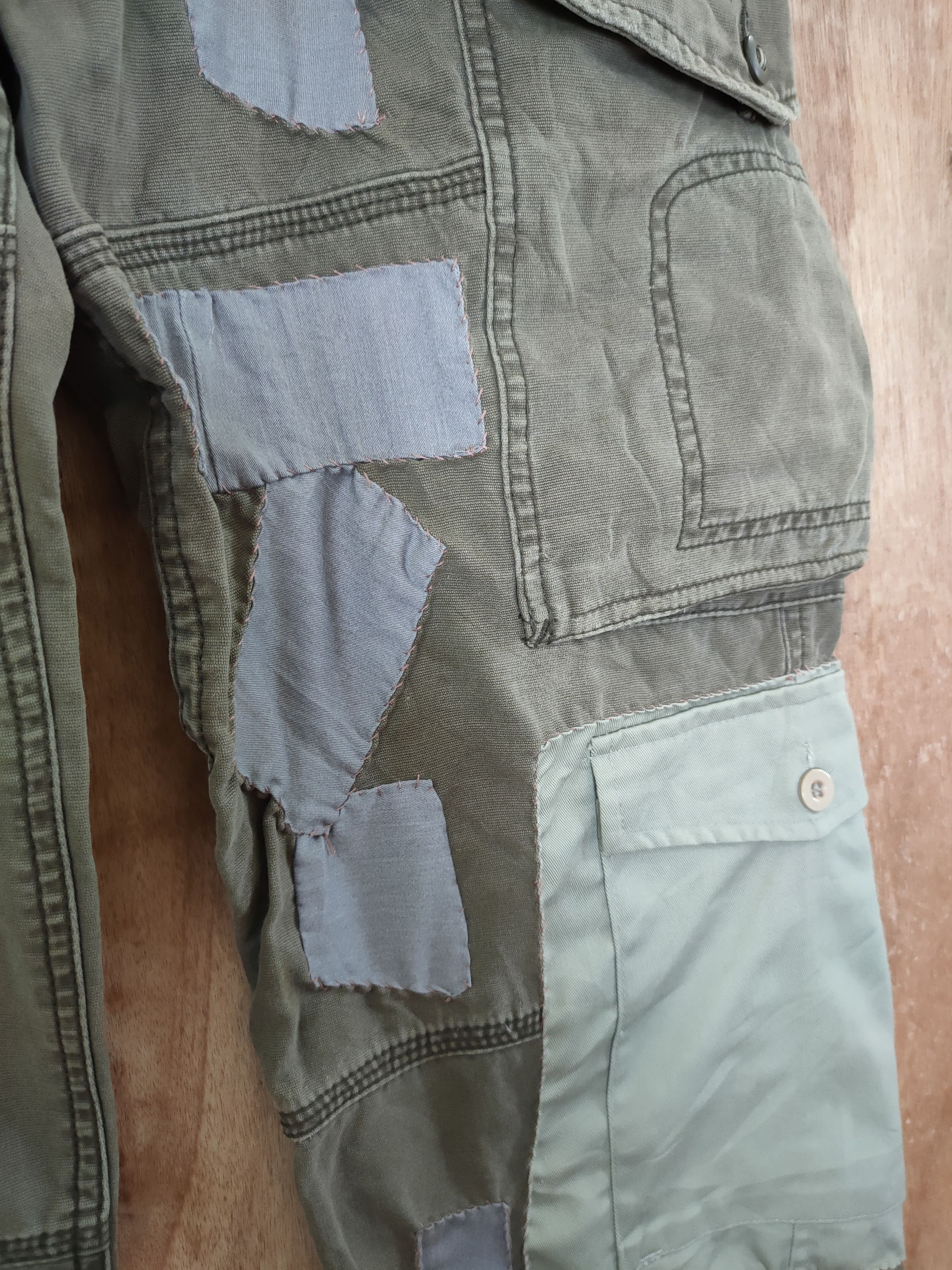 Japanese Brand DL Surplus patchwork reconstruct reworked cargo #46-393 Size US 28 / EU 44 - 6 Thumbnail