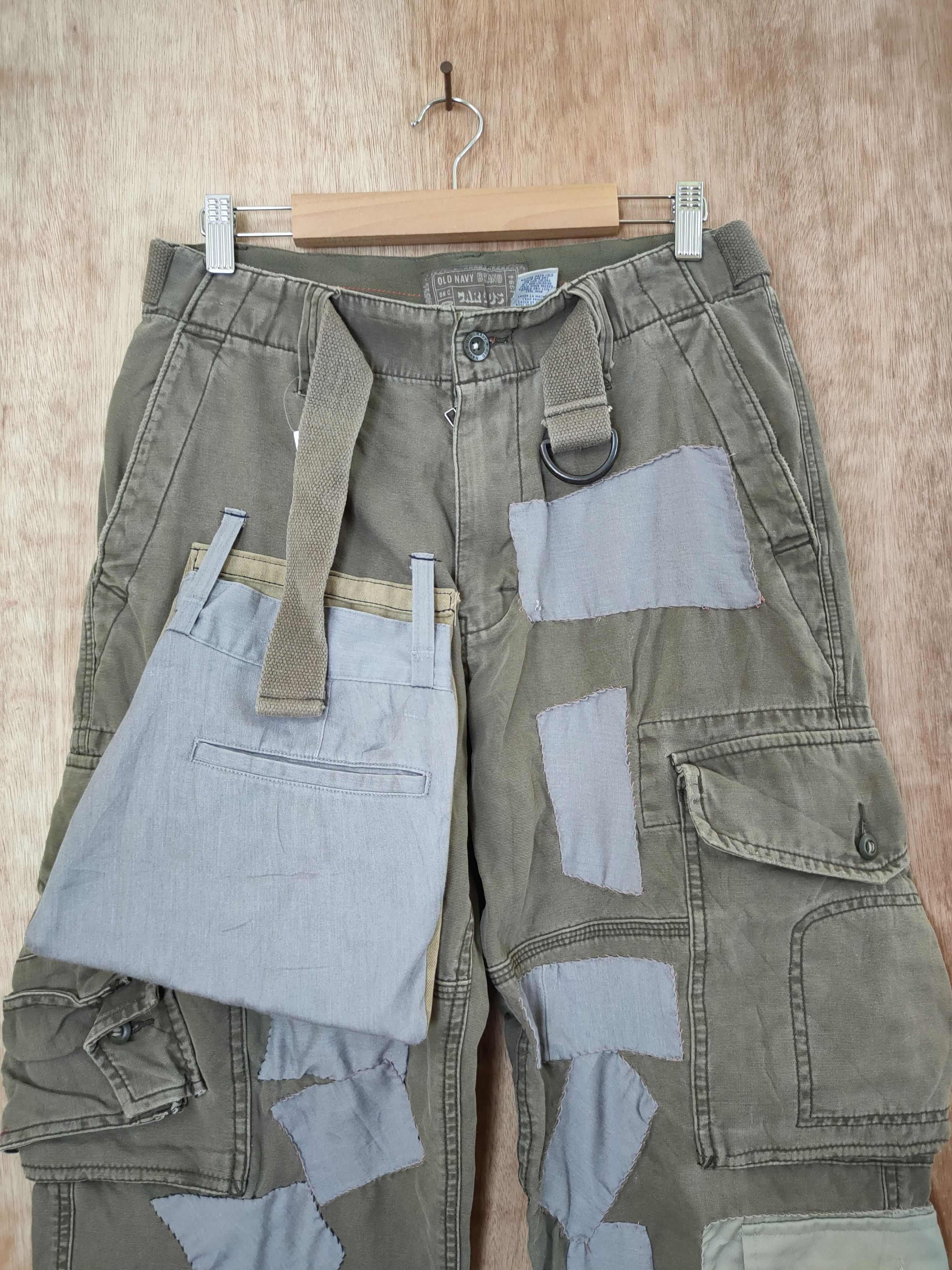 Japanese Brand DL Surplus patchwork reconstruct reworked cargo #46-393 Size US 28 / EU 44 - 3 Thumbnail