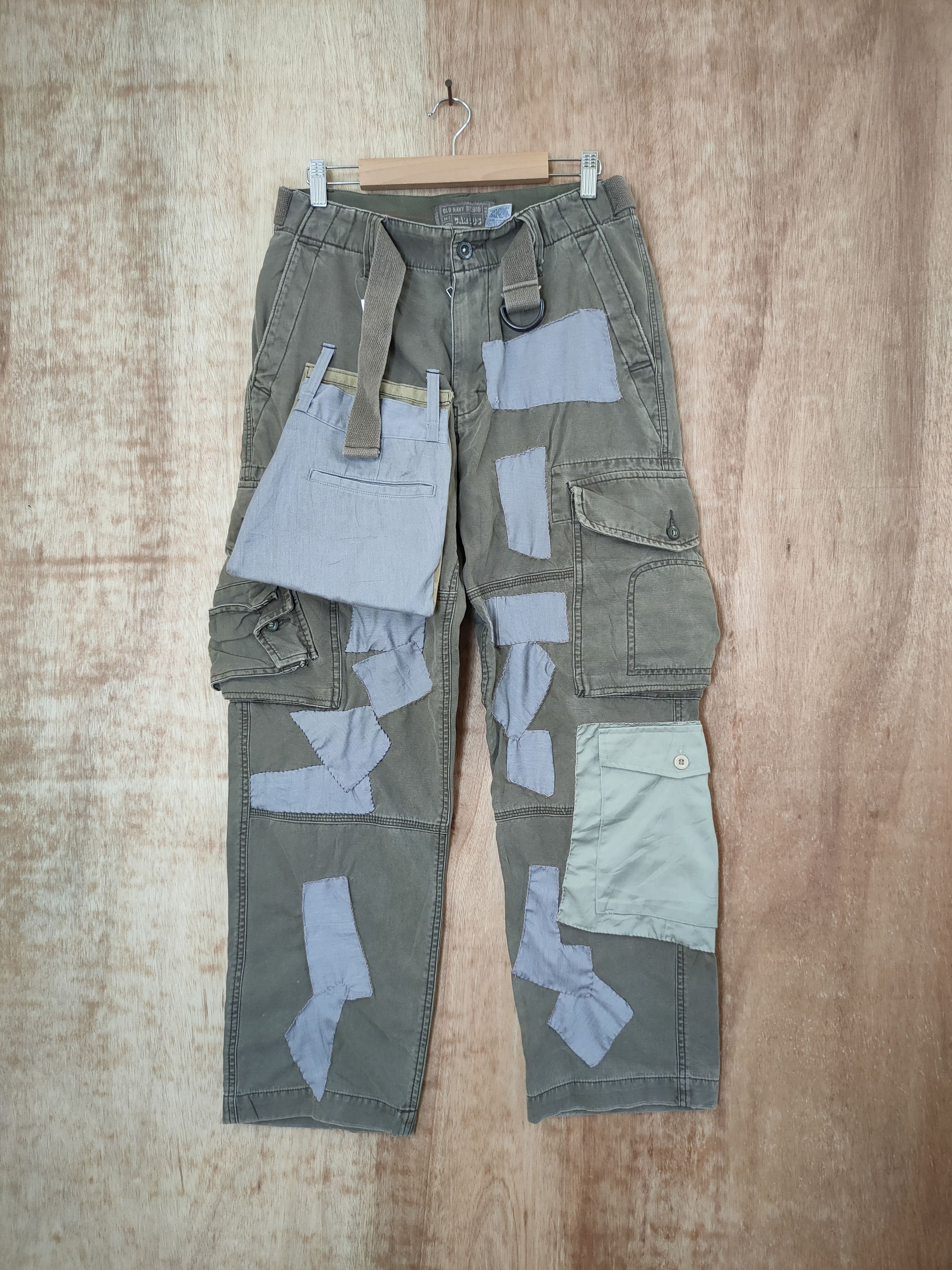Japanese Brand DL Surplus patchwork reconstruct reworked cargo #46-393 Size US 28 / EU 44 - 1 Thumbnail
