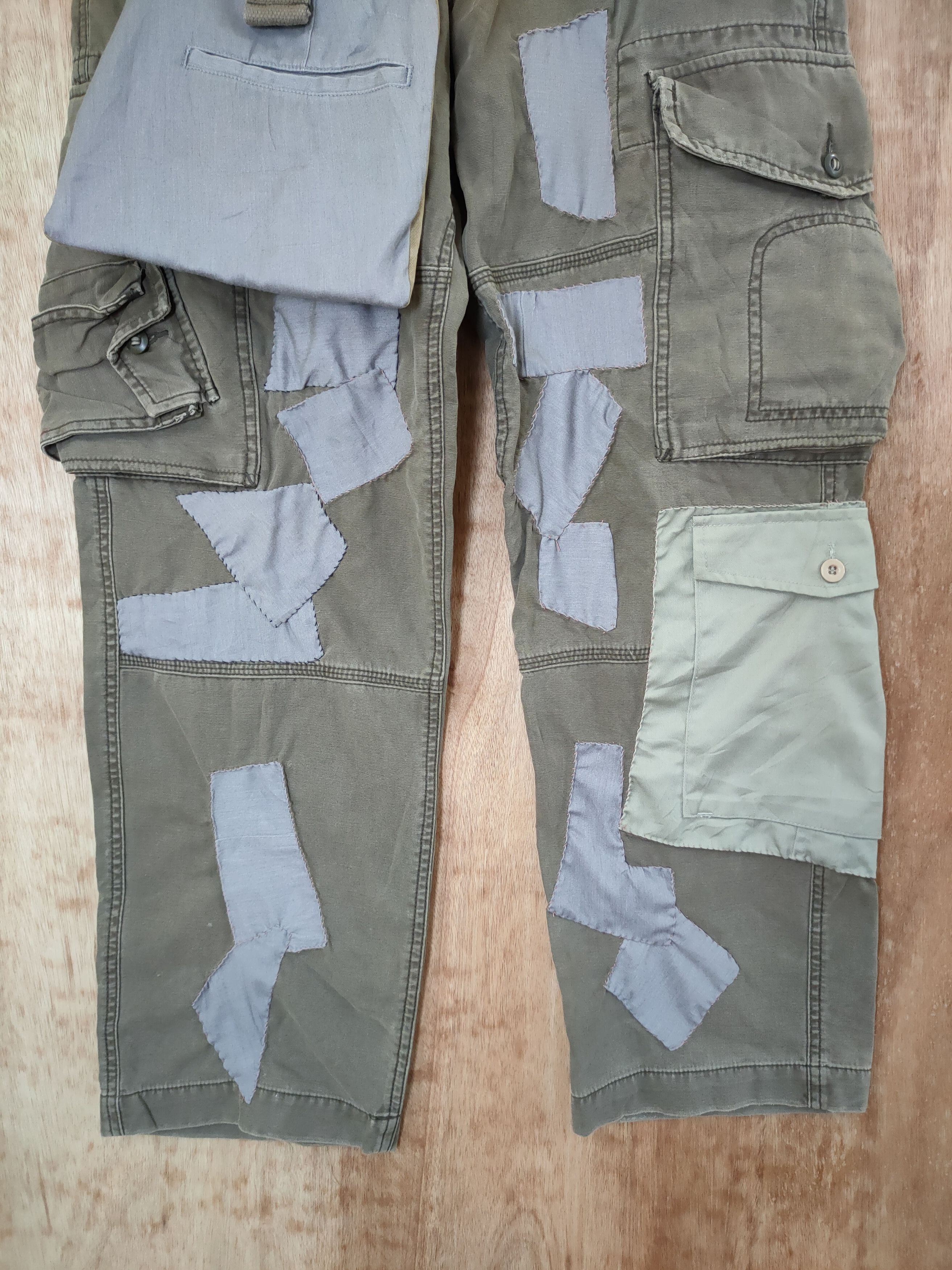 Japanese Brand DL Surplus patchwork reconstruct reworked cargo #46-393 Size US 28 / EU 44 - 2 Thumbnail