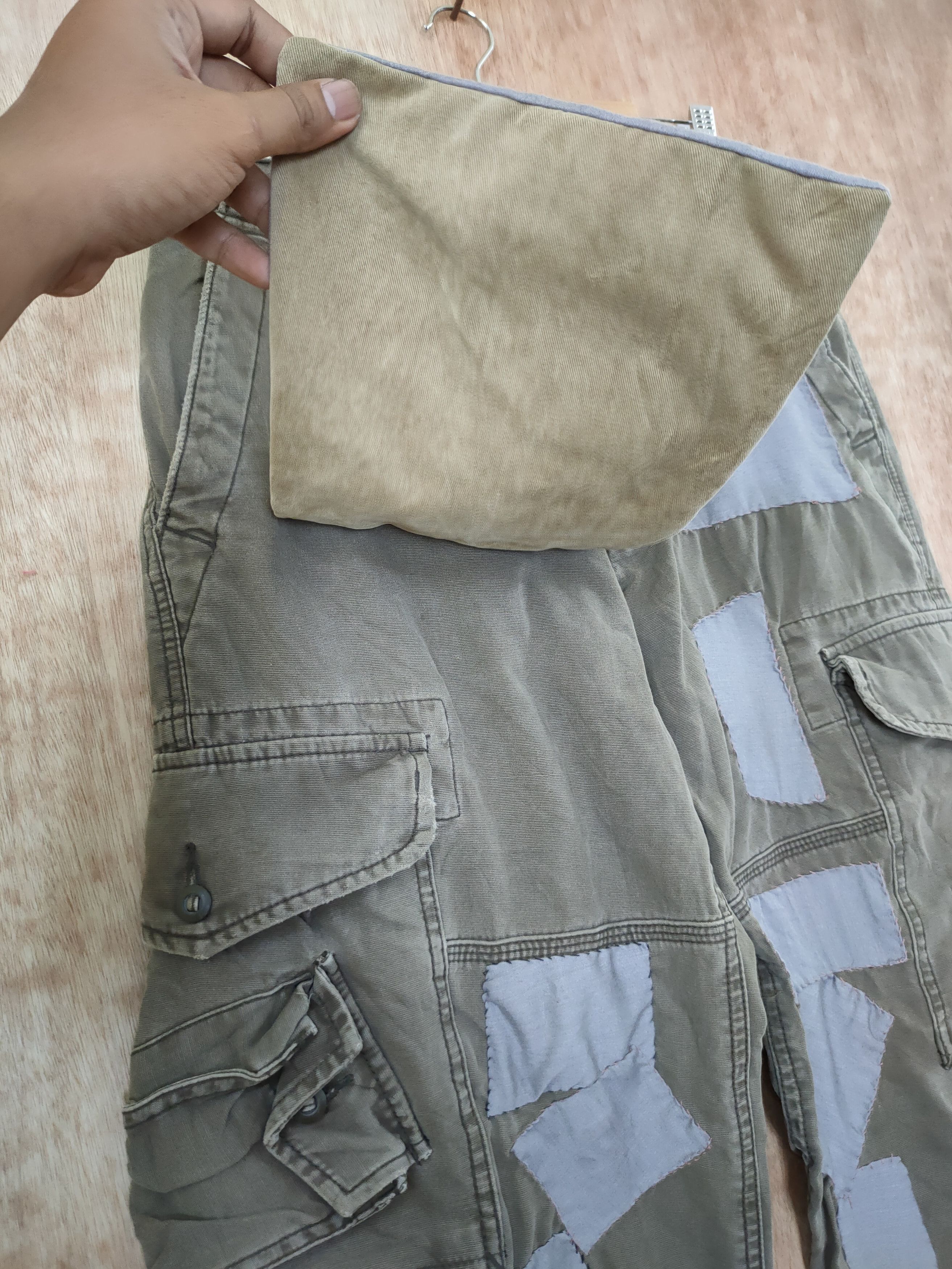 Japanese Brand DL Surplus patchwork reconstruct reworked cargo #46-393 Size US 28 / EU 44 - 4 Thumbnail