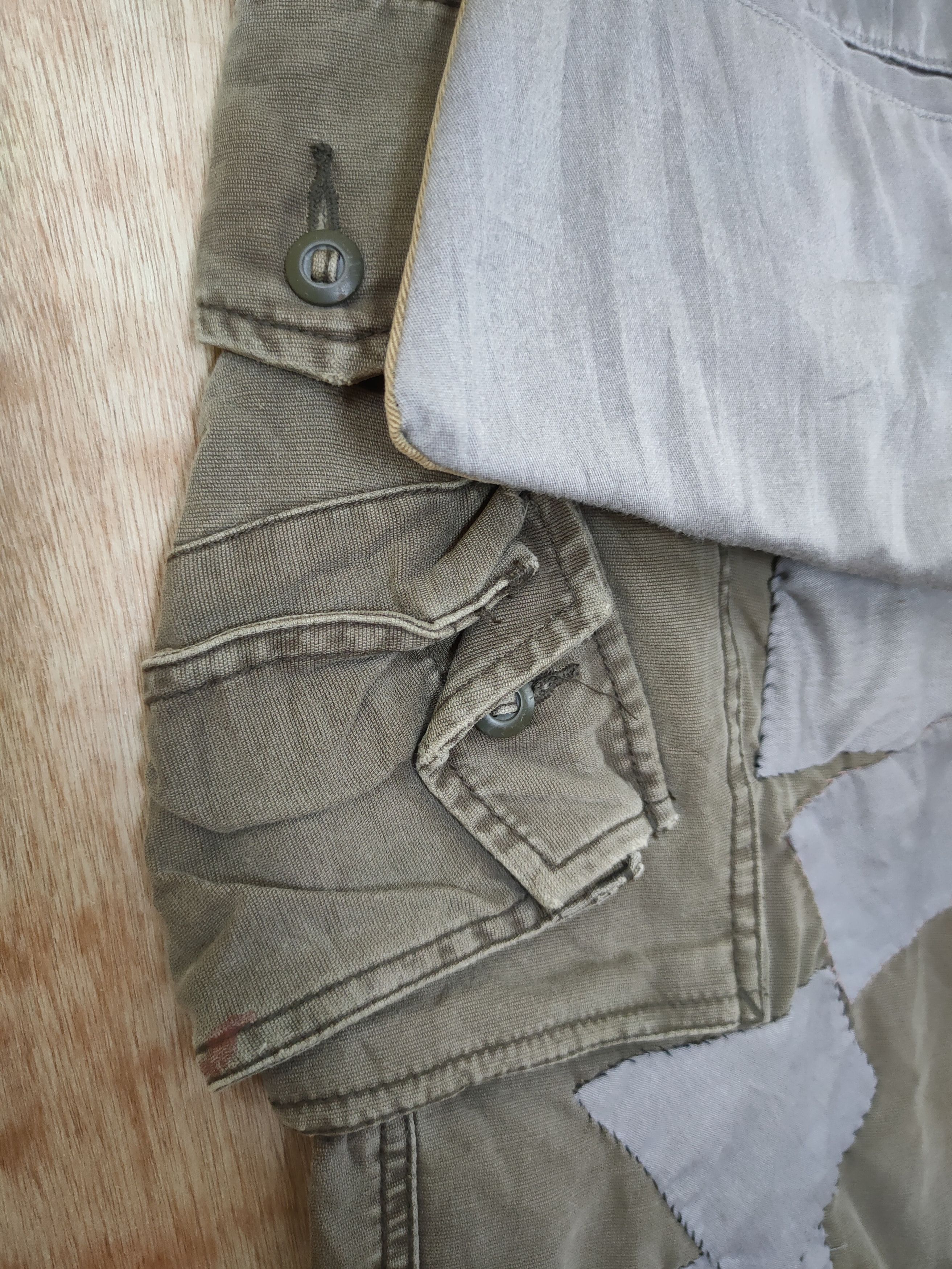 Japanese Brand DL Surplus patchwork reconstruct reworked cargo #46-393 Size US 28 / EU 44 - 5 Thumbnail