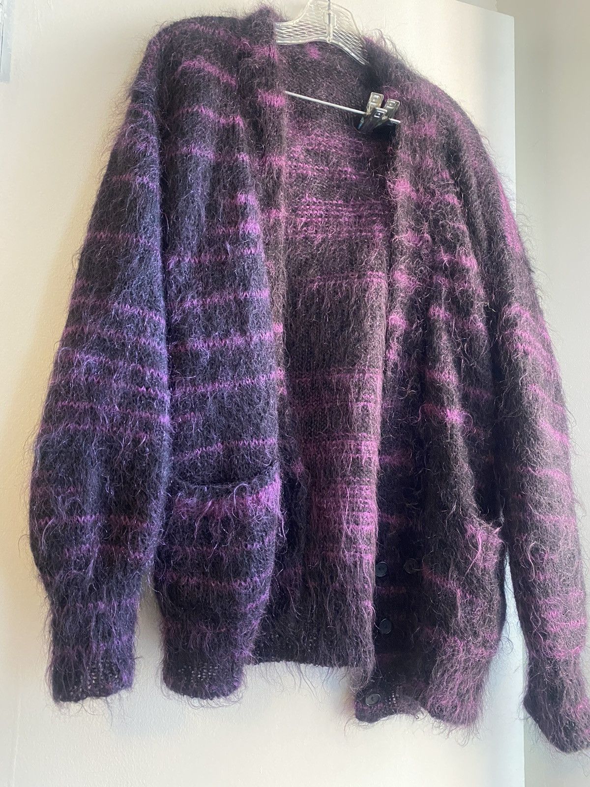 Vintage Kurt Cobain purple mohair cardigan 1970s | Grailed