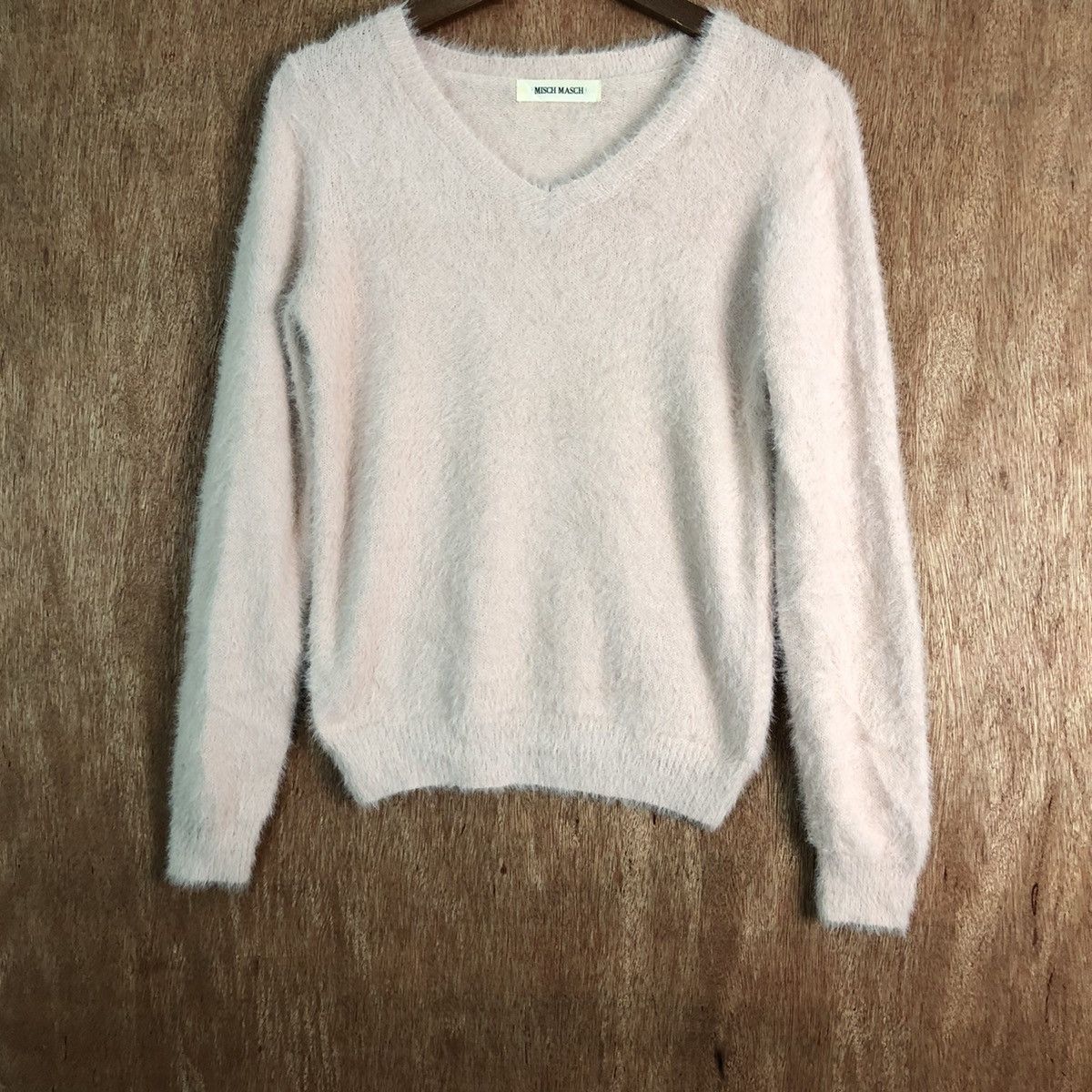 Japanese Brand Misch Masch Pink Shag Shaggy Fur Mohair Knitwear #6562 Size M / US 6-8 / IT 42-44 - 3 Thumbnail
