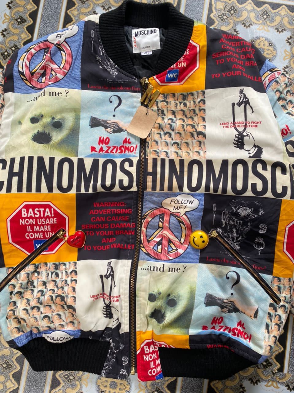Moschino × Vintage Moschino bomber jacket punk style Size US S / EU 44-46 / 1 - 9 Thumbnail