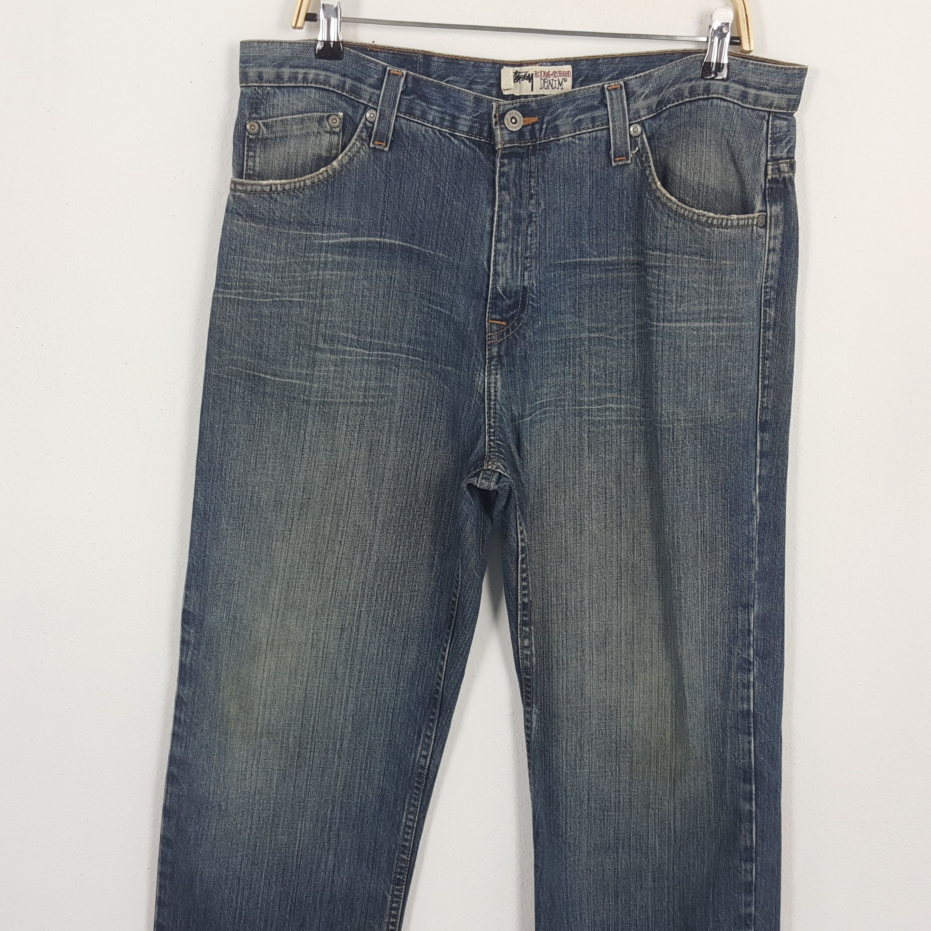 Stussy × Vintage Vintage STUSSY Streetwear Custom Logo Style Jeans Pants Size US 36 / EU 52 - 5 Thumbnail