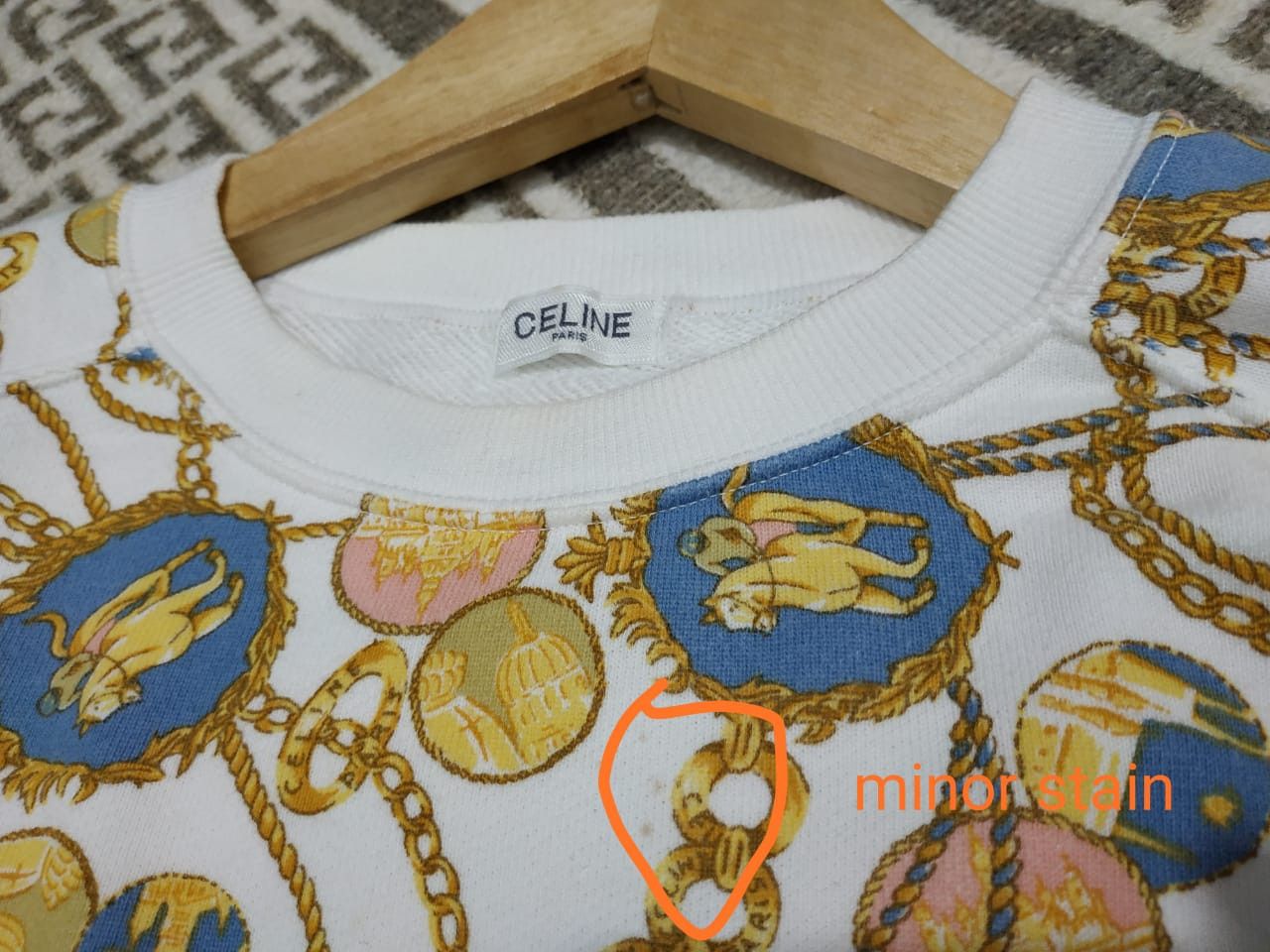 Celine Fit S to M, Vintage Celine Iconic Chain Pattern Size US S / EU 44-46 / 1 - 20 Thumbnail
