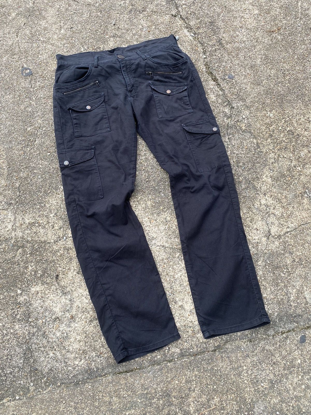 Lee Vintage Lee Riders Tacical Cargo Pant 8 Pocket Buckle Back Size US 35 - 1 Thumbnail