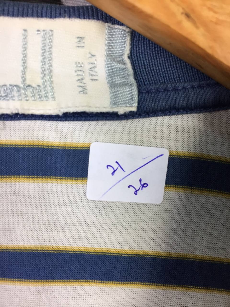 Alfred Dunhill Vtg Retro Dunhill Made in Italy Single Stitch Polo Tee Size US L / EU 52-54 / 3 - 14 Thumbnail