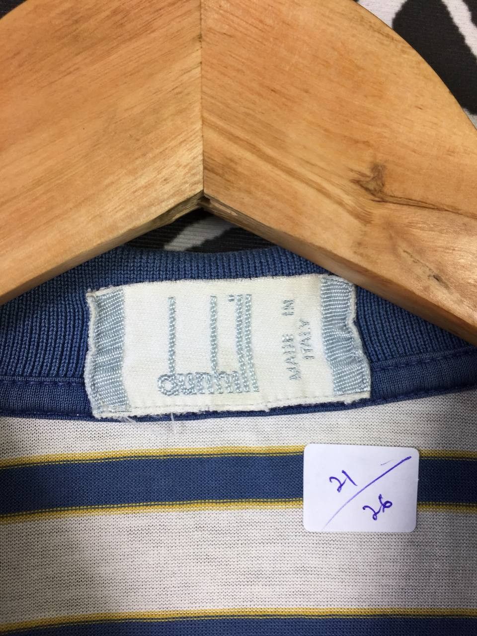Alfred Dunhill Vtg Retro Dunhill Made in Italy Single Stitch Polo Tee Size US L / EU 52-54 / 3 - 11 Thumbnail