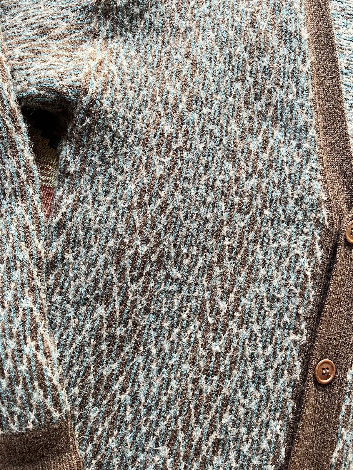 Japanese Brand Vintage mohair knit cardigan fuzzy Kurt cobain Size US M / EU 48-50 / 2 - 3 Thumbnail