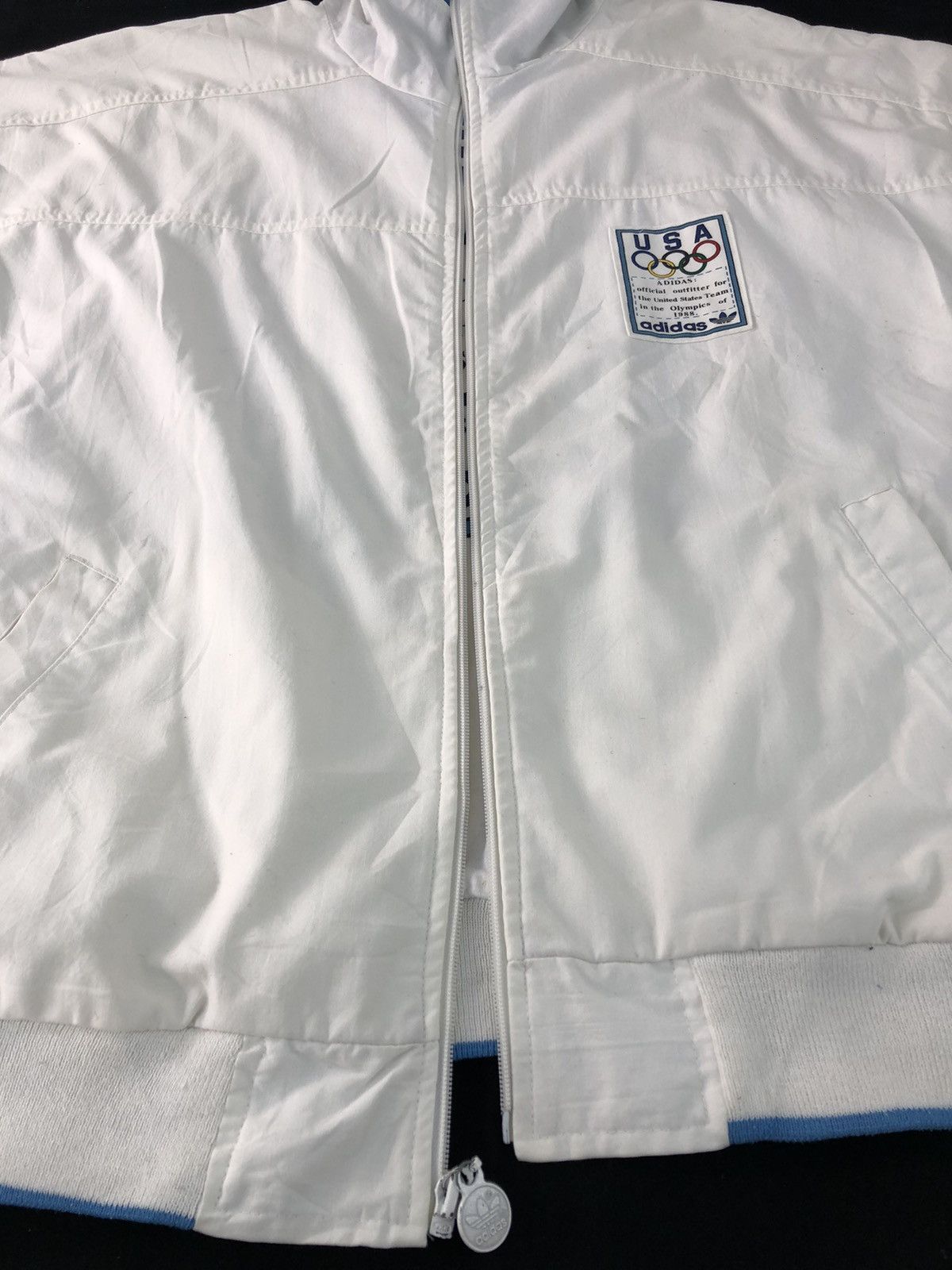 Adidas × USA Olympics 80s Zipper Adidas Olympic USA Bomber Style Big Logo Inner Size US XL / EU 56 / 4 - 11 Thumbnail