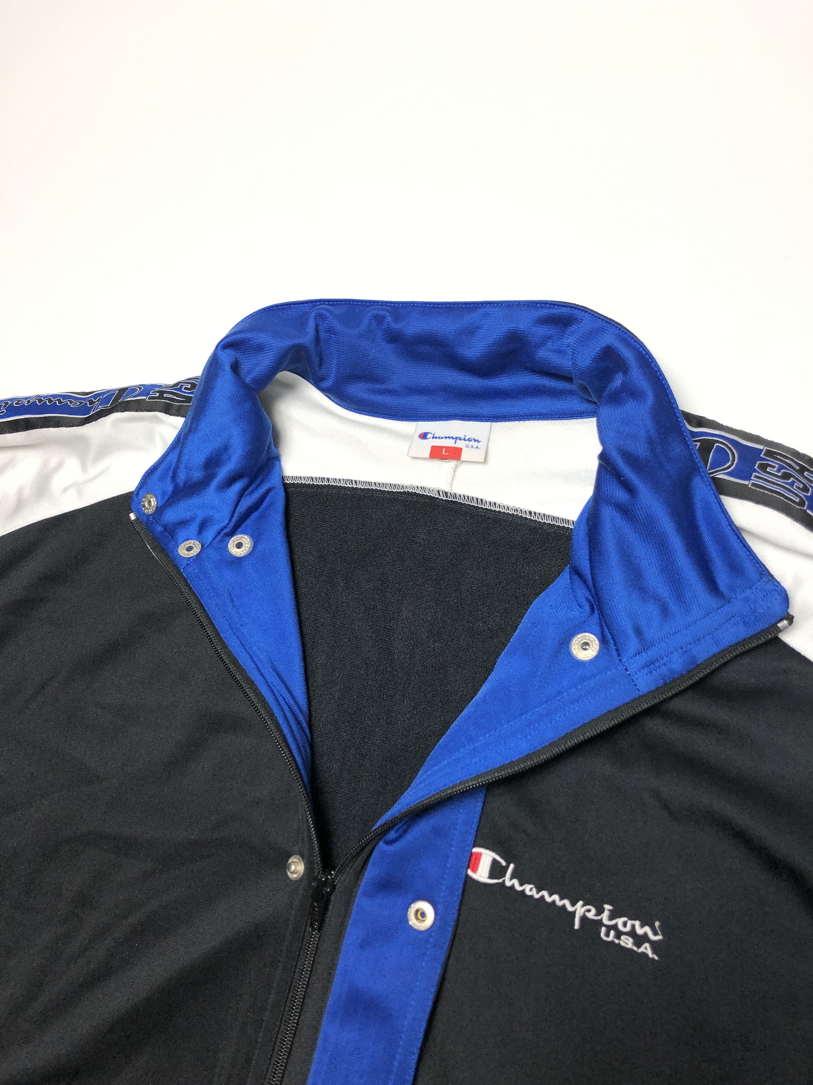 Champion × Vintage Champion USA Short Sleeve Warm Up Jersey Shooting Jacket Size US L / EU 52-54 / 3 - 2 Thumbnail