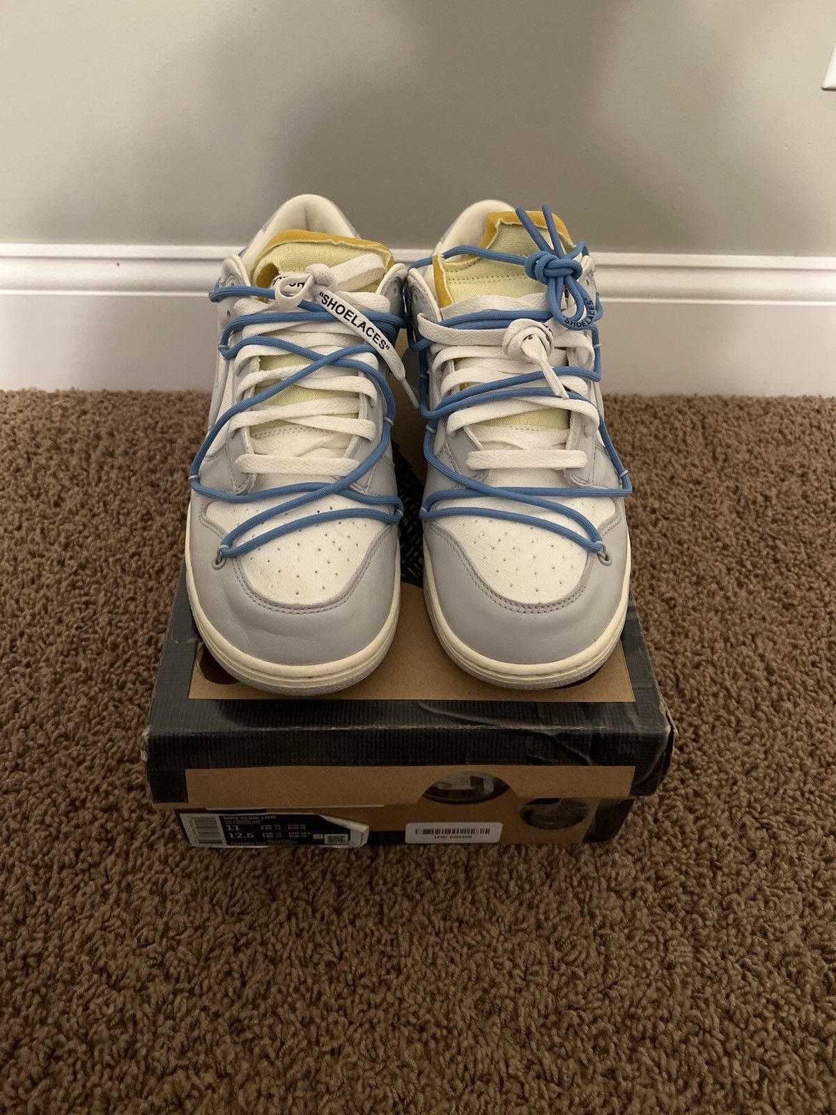 Nike Off White x Nike Dunk Low Lot 05 Size 11 Size US 11 / EU 44 - 3 Thumbnail