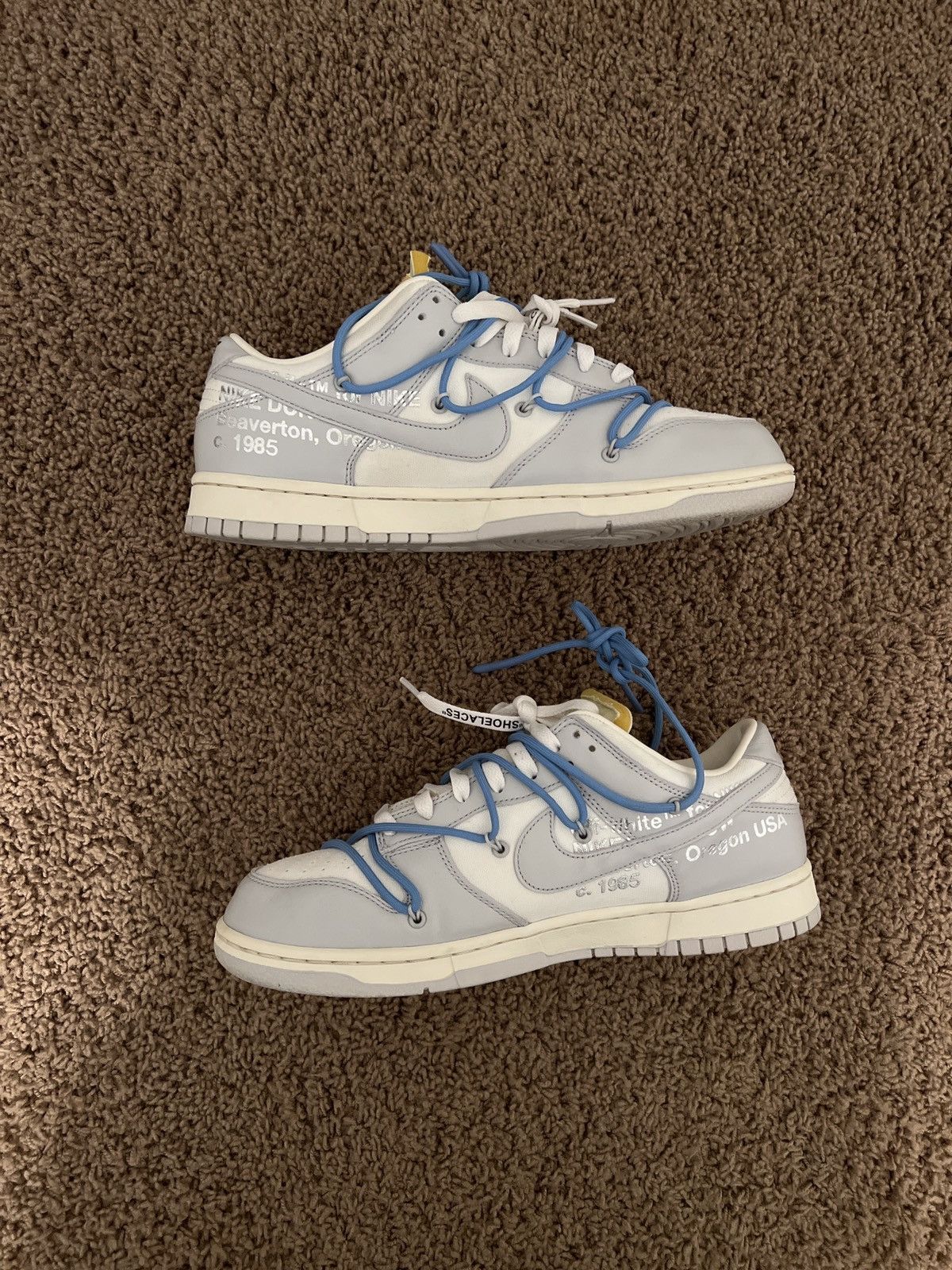 Nike Off White x Nike Dunk Low Lot 05 Size 11 Size US 11 / EU 44 - 1 Thumbnail