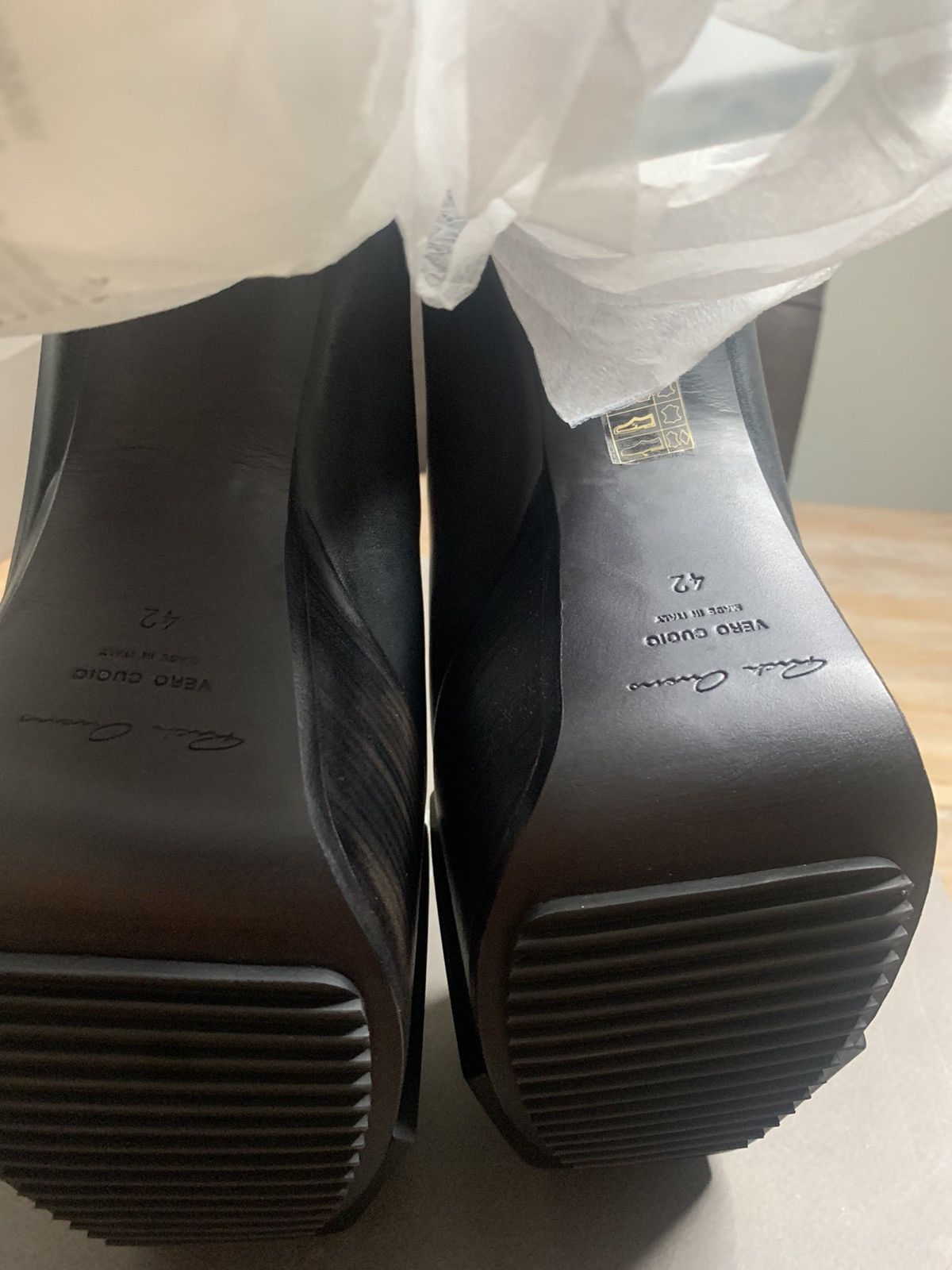 Rick Owens Black Beveled kiss boots EU42 Size US 9 / EU 42 - 5 Thumbnail
