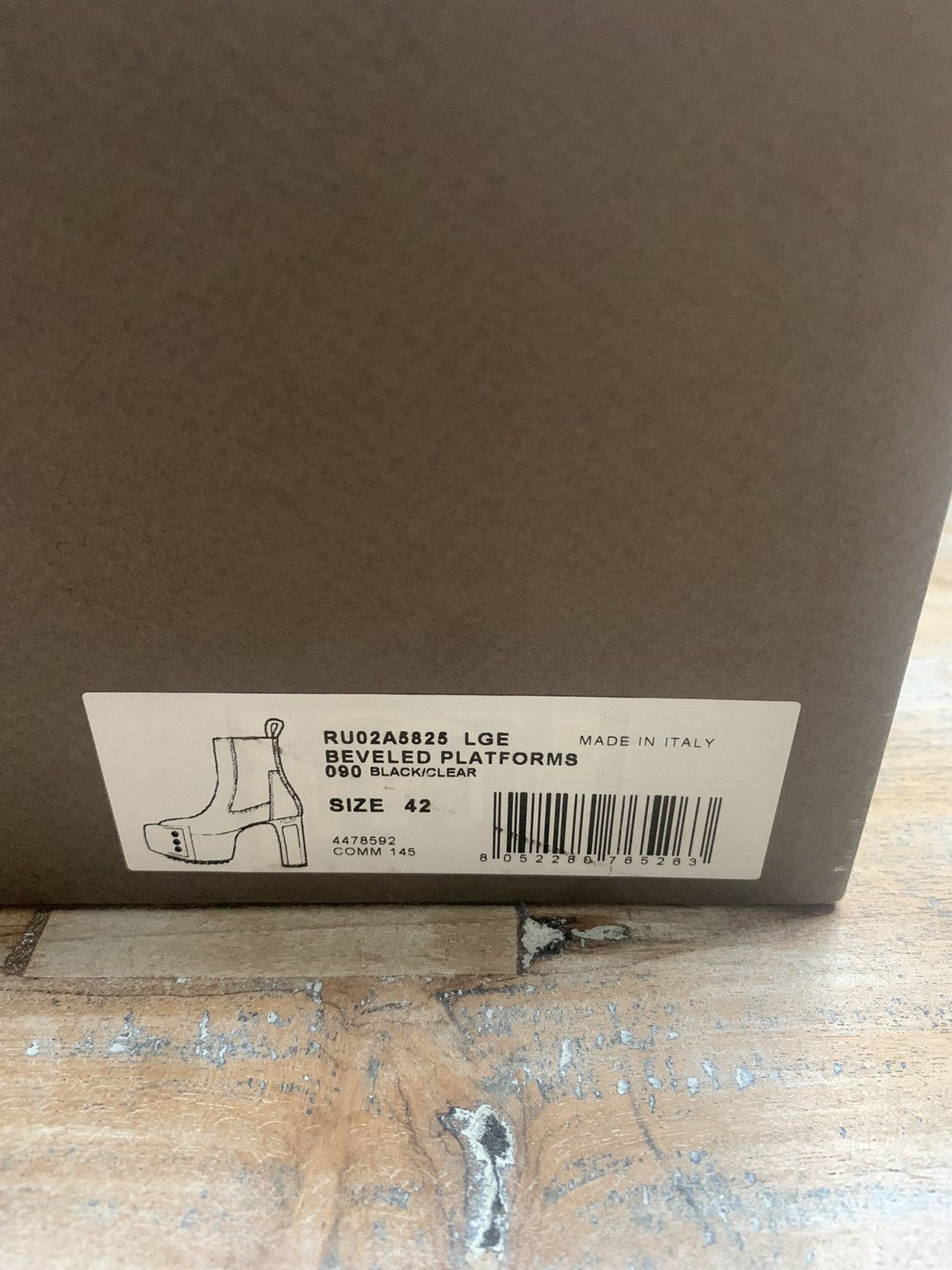 Rick Owens Black Beveled kiss boots EU42 Size US 9 / EU 42 - 6 Thumbnail