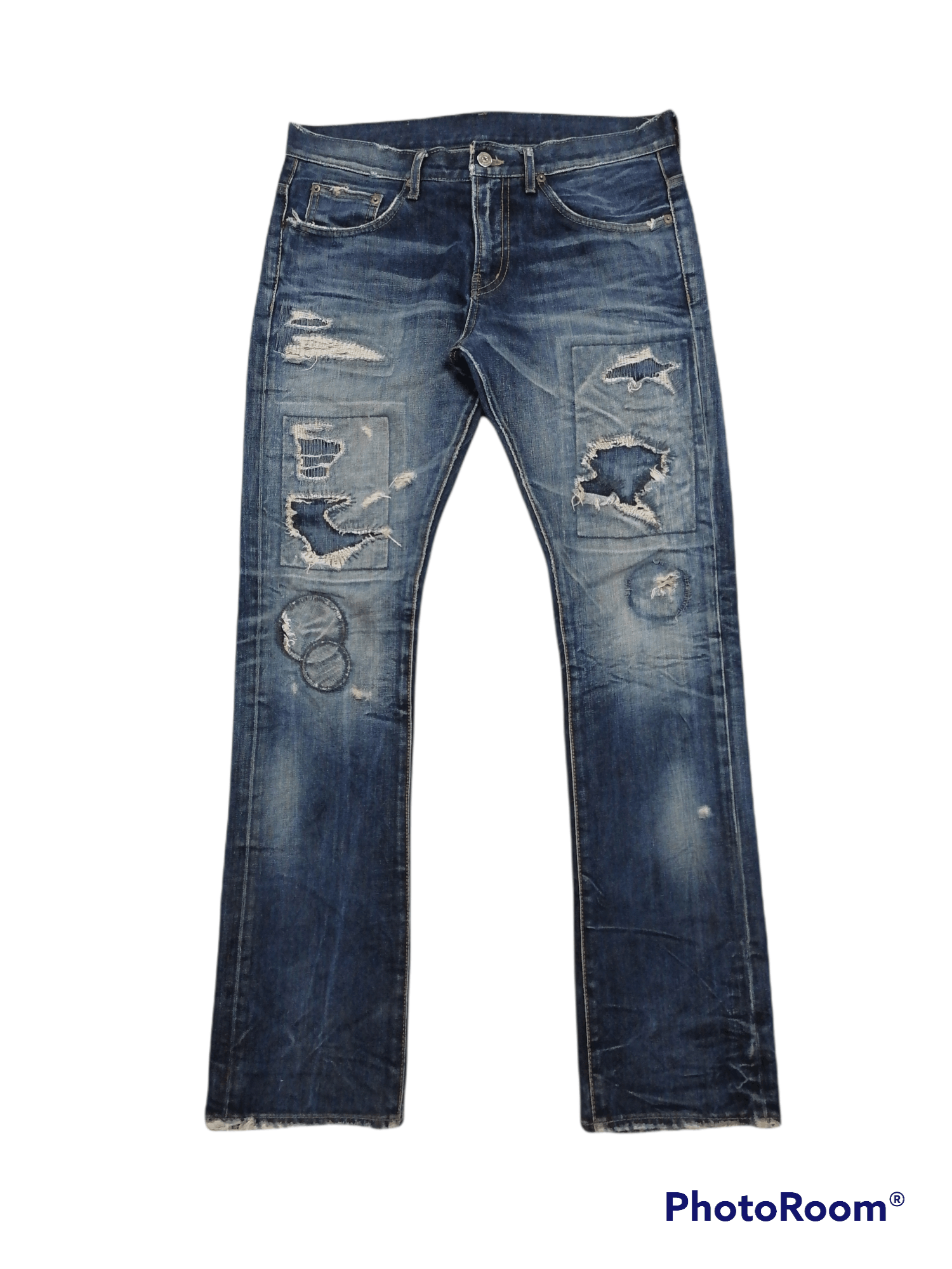 Japanese Brand Chiriboy Patchwork Boro Denim Pants🔥KAPITAL Inspired Size US 33 - 1 Thumbnail