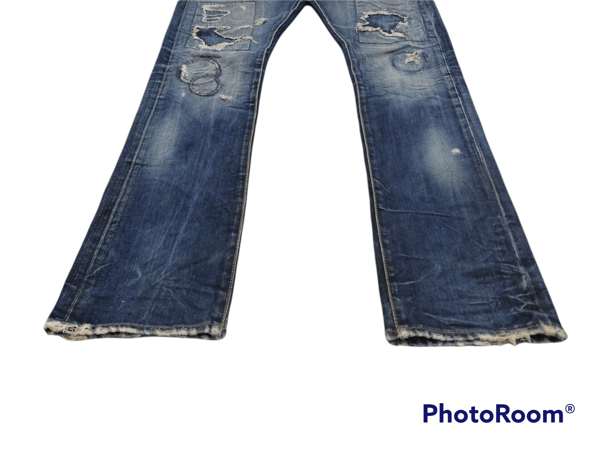 Japanese Brand Chiriboy Patchwork Boro Denim Pants🔥KAPITAL Inspired Size US 33 - 2 Thumbnail