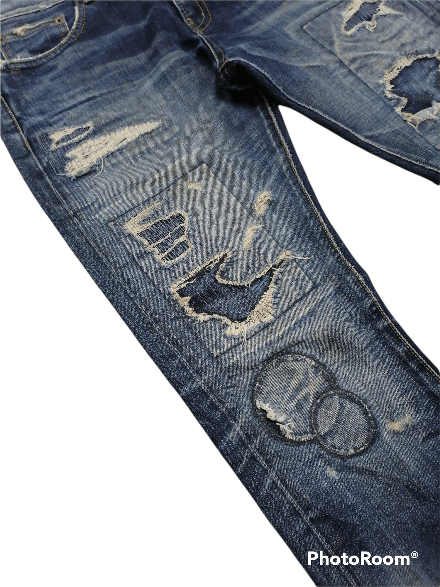Japanese Brand Chiriboy Patchwork Boro Denim Pants🔥KAPITAL Inspired Size US 33 - 4 Thumbnail