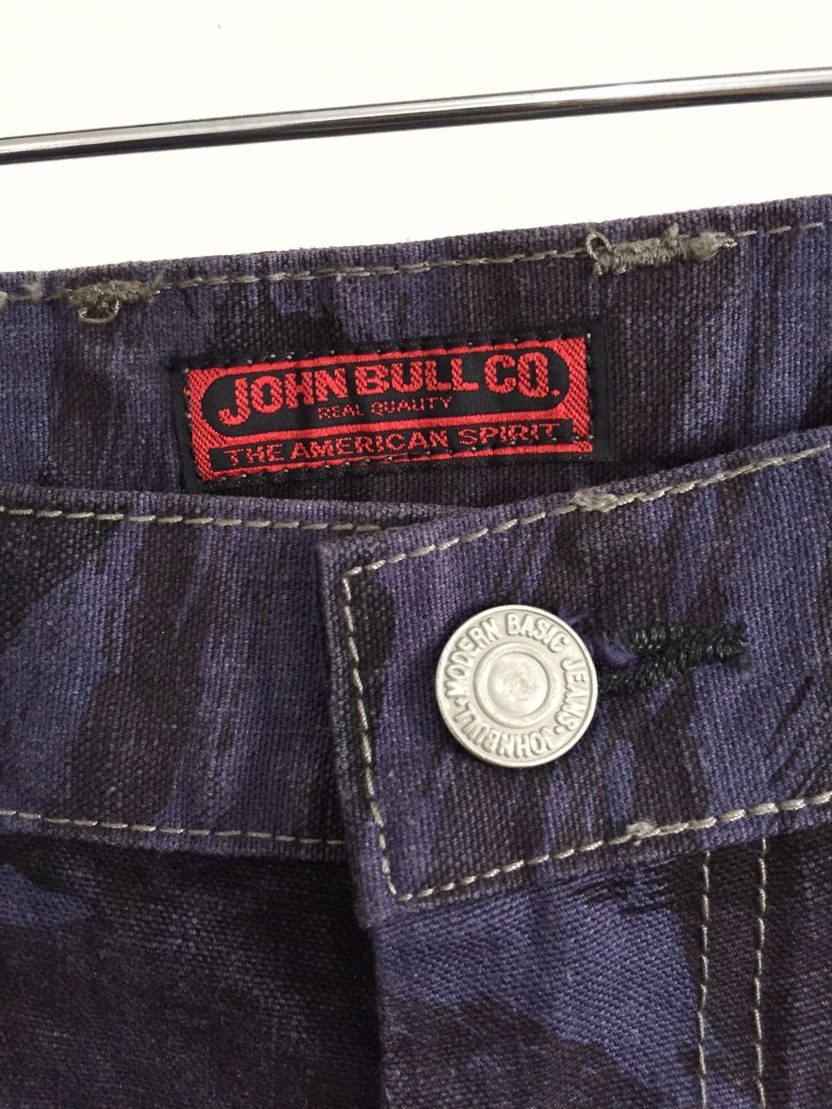 Japanese Brand Johnbull 🇯🇵 Military Camouflage Slim Fit Denim Size US 30 / EU 46 - 5 Thumbnail
