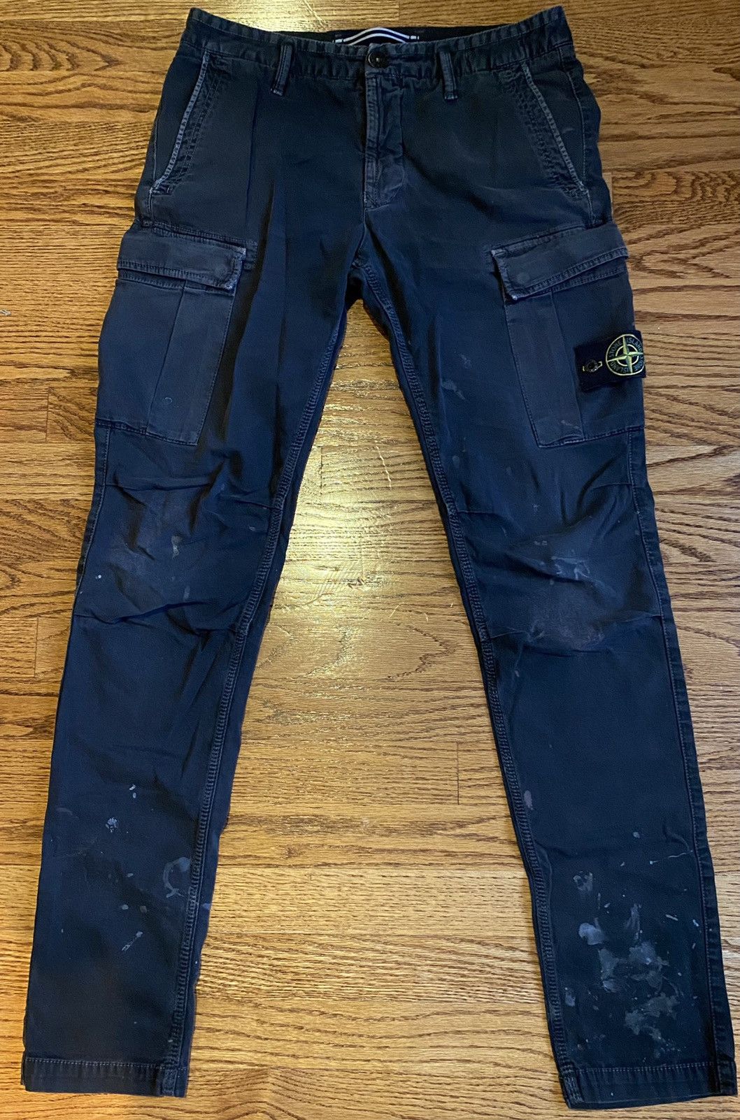 Image of Stone Island Black Cargo Pants Size 31, Men's