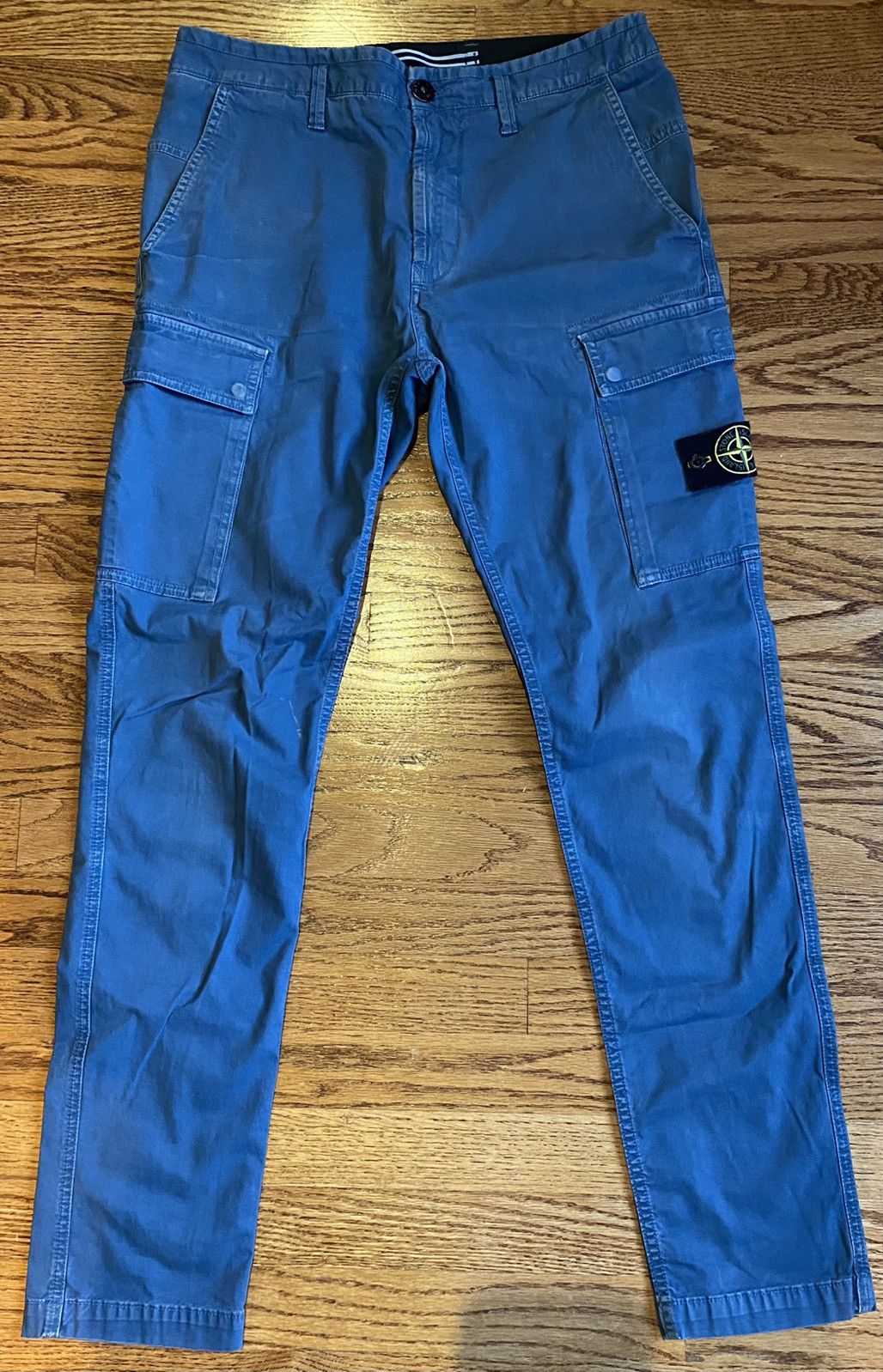 image of Stone Island Cargo Blue Pants Size 30, Men's