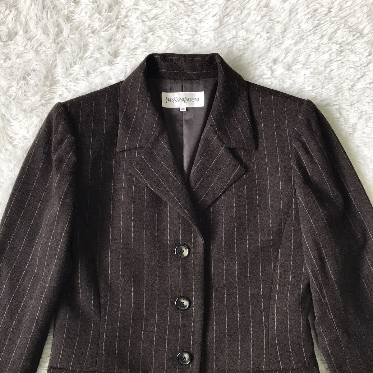 Yves Saint Laurent Yves Saint Laurent YSL Stripes Women Jacket Coat Blazer Size ONE SIZE - 7 Thumbnail