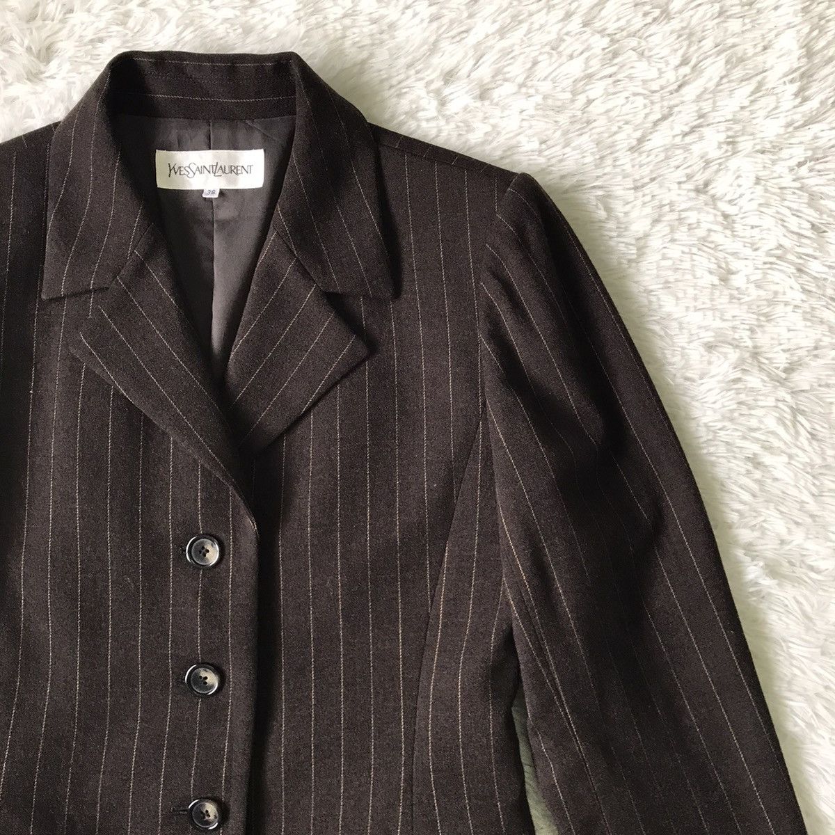 Yves Saint Laurent Yves Saint Laurent YSL Stripes Women Jacket Coat Blazer Size ONE SIZE - 5 Thumbnail