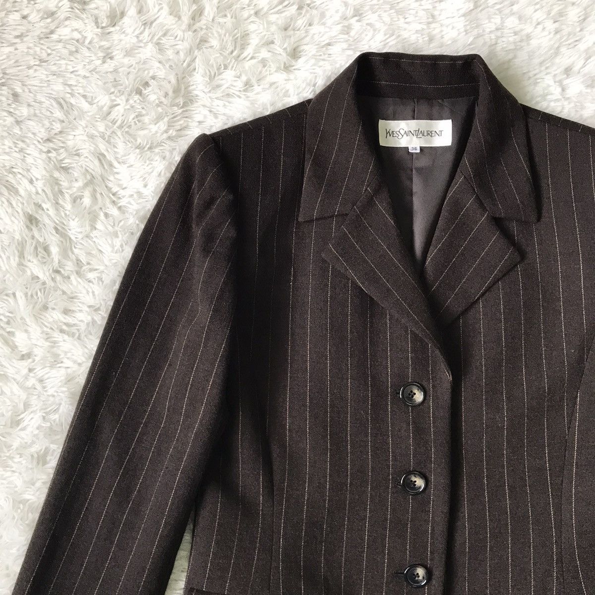 Yves Saint Laurent Yves Saint Laurent YSL Stripes Women Jacket Coat Blazer Size ONE SIZE - 6 Thumbnail