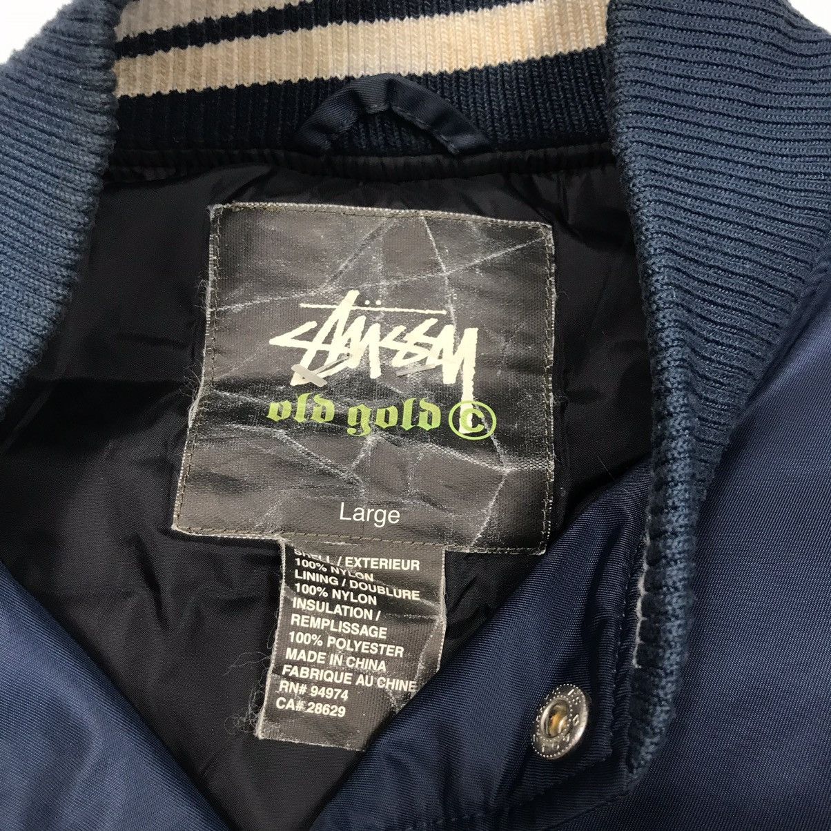 Stussy × Vintage Vintage STUSSY Crown logo bomber varsity style jacket Size US L / EU 52-54 / 3 - 5 Thumbnail