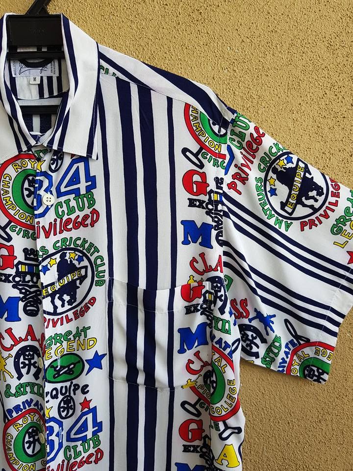 Vintage 80's Jean Charles De Castelbajac full print shirt M