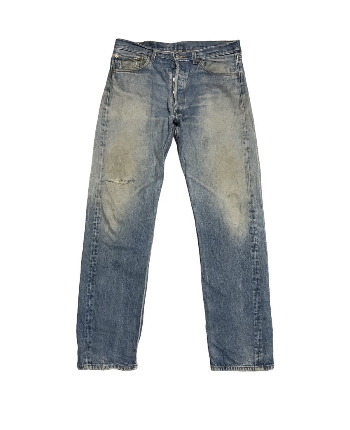 Levi's Vintage 90s Levis 501 Straight Leg Faded Blue Jeans Size US 34 / EU 50 - 1 Thumbnail