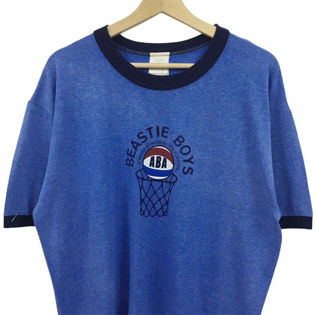 Rap Tees × Vintage Rare Vintage 1994 Beastie Boys ABA Basketball Ringer Tee Size US L / EU 52-54 / 3 - 6 Thumbnail